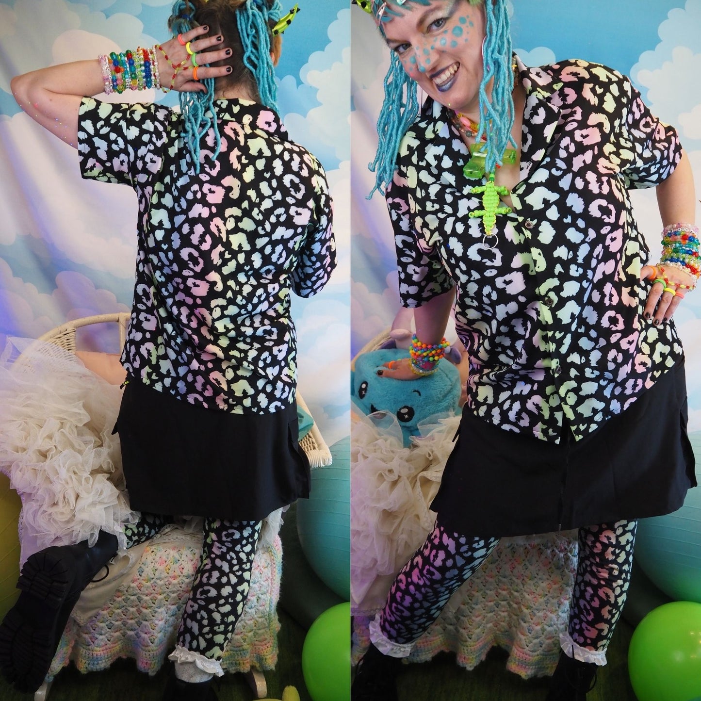 Rainbow Leopard Blouse
