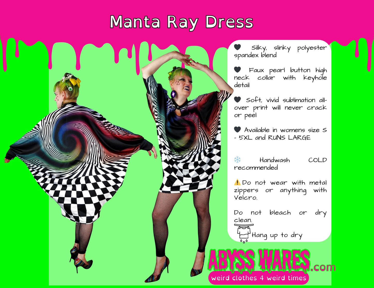 Rainbow Portal Manta Ray Dress