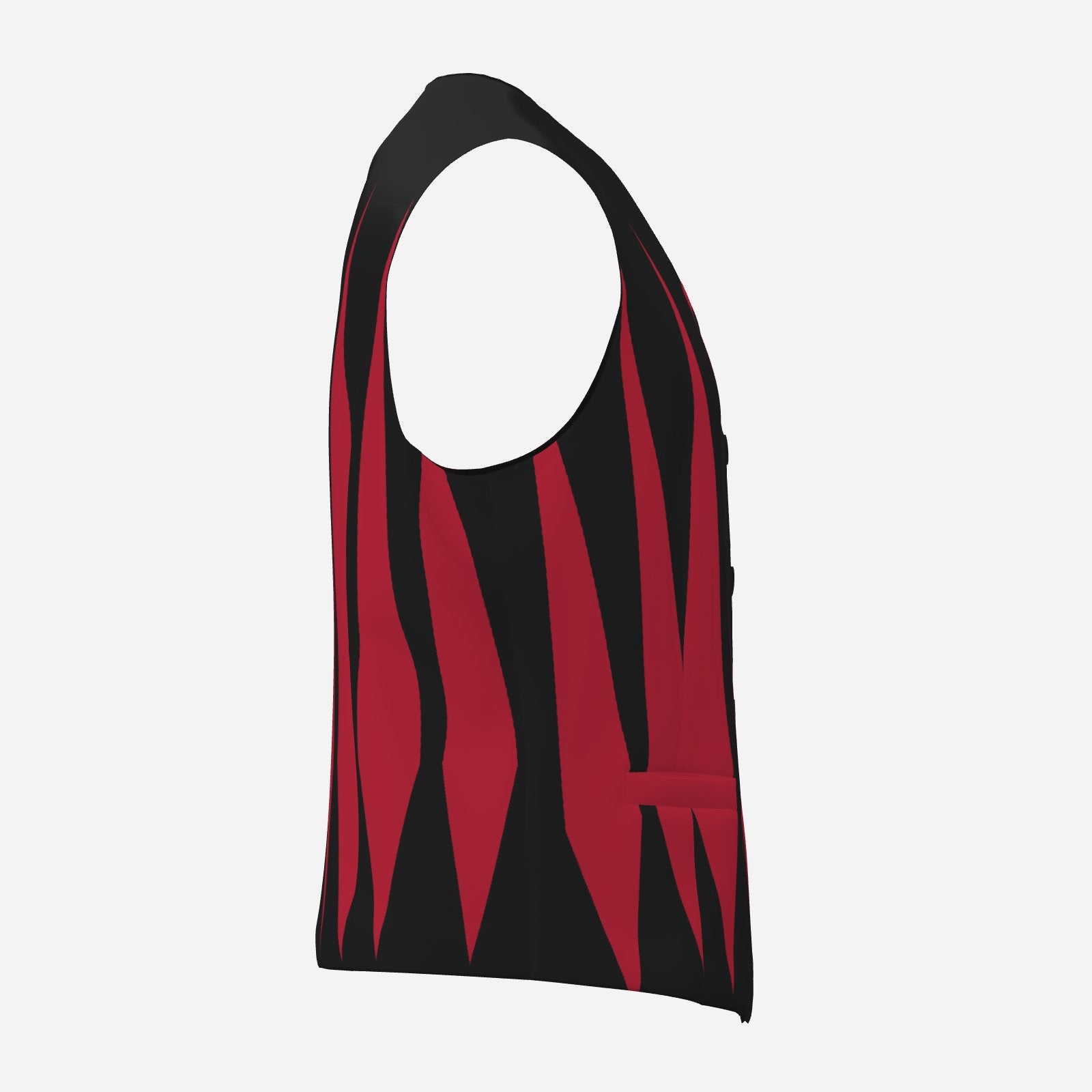 Mens Fancy Vest Cranberry Slashed Jester Masc Clown Waistcoat