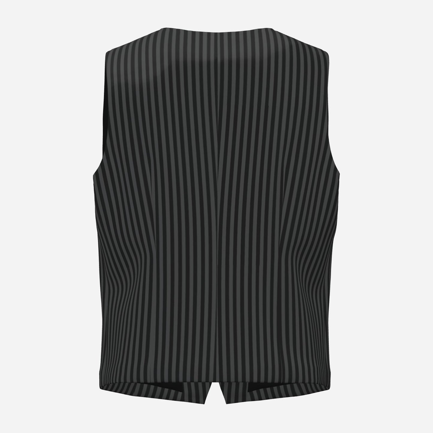 Mens Fancy Vest Dashing Vampire Black Pinstripe Waistcoat