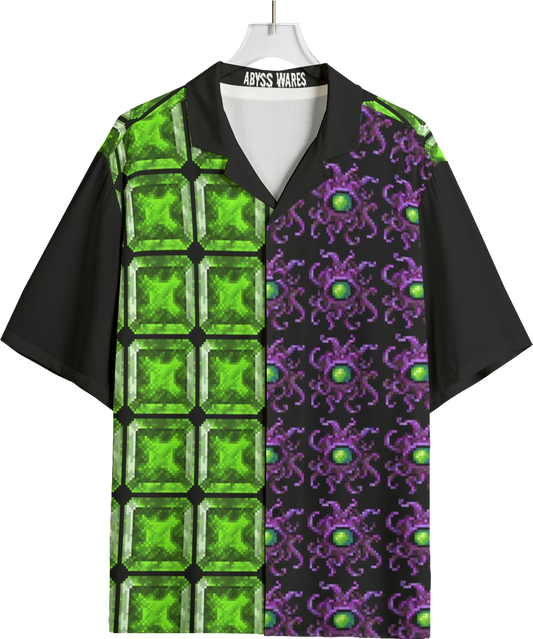 8bit Monster Gem Bowling Shirt Soft Rayon