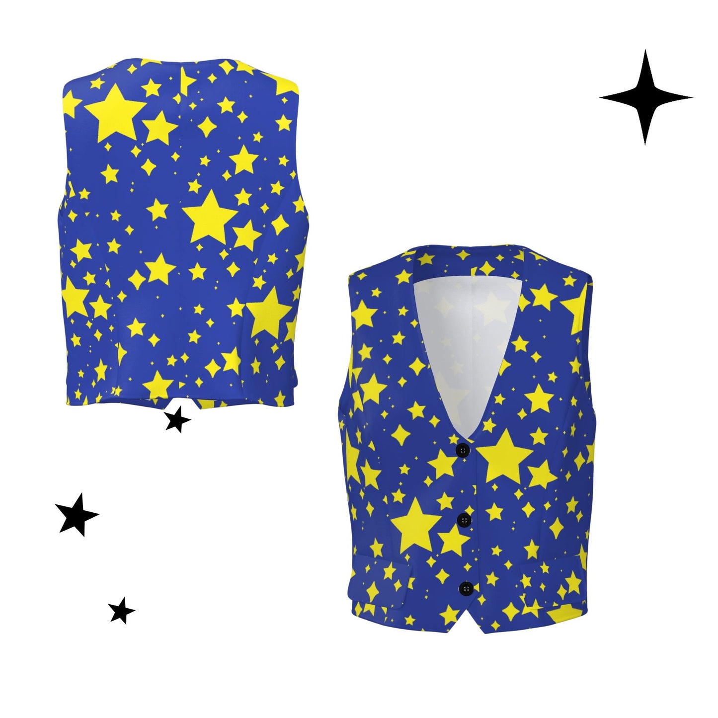 Night Stardust Dressy Suit Vest Femme Waistcoat