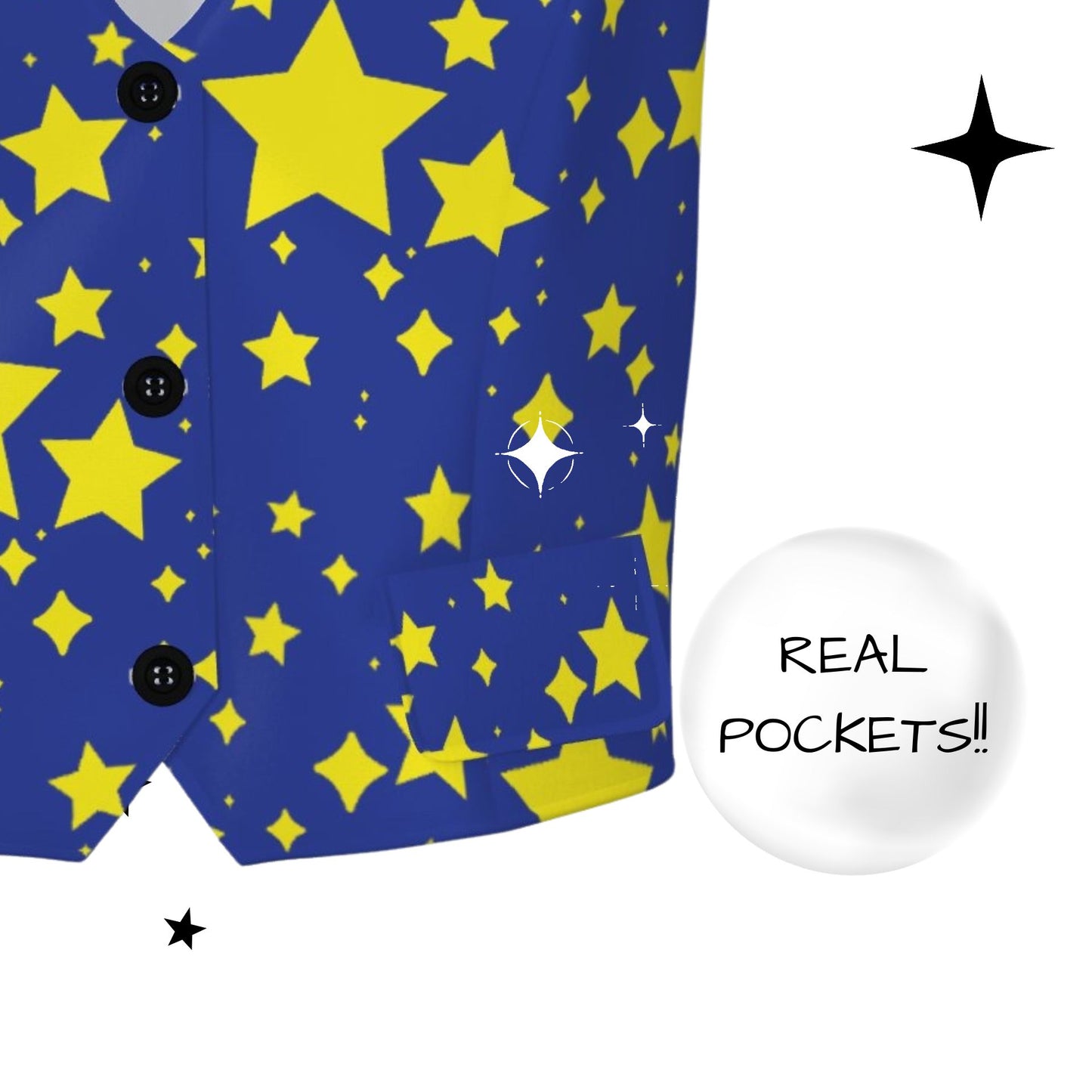 Night Stardust Dressy Suit Vest Femme Waistcoat
