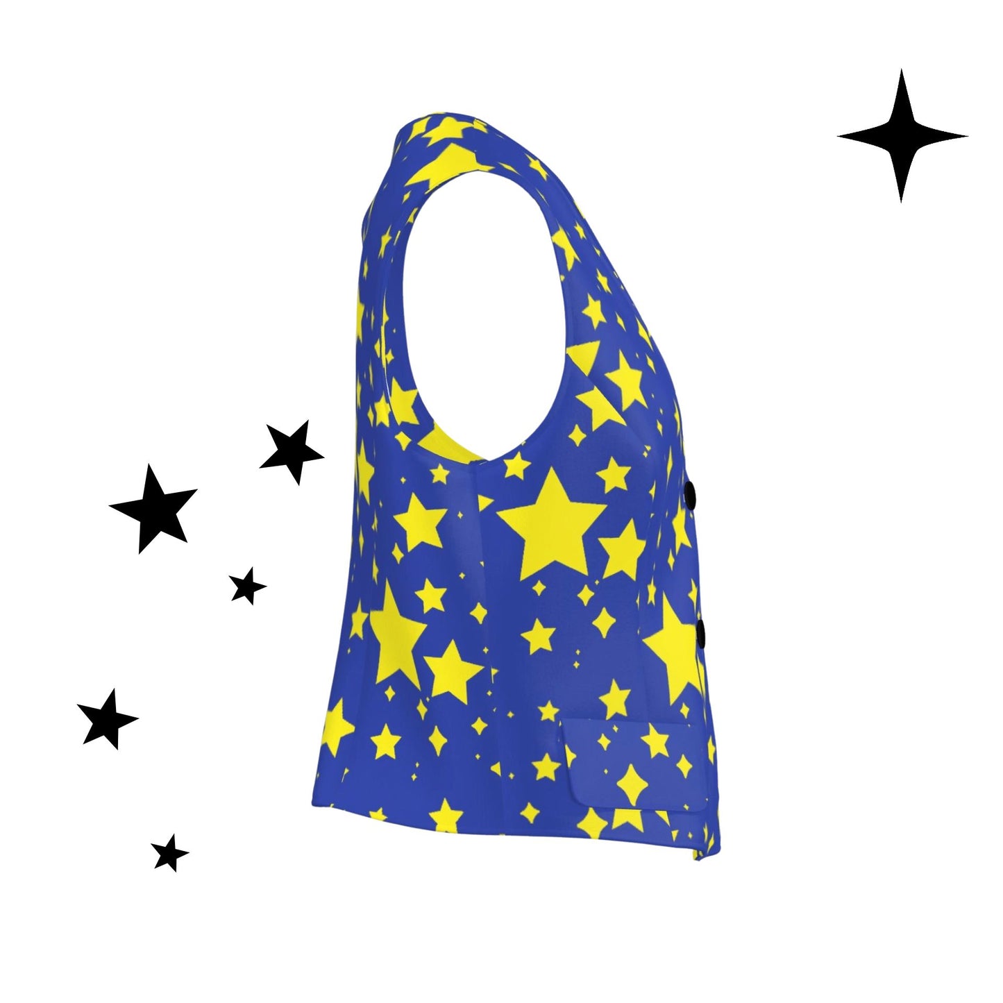 Night Stardust Dressy Suit Vest Femme Waistcoat