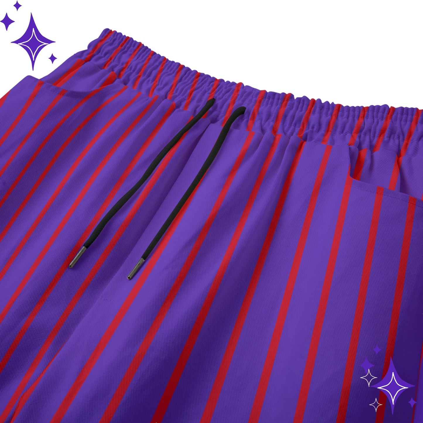 Okie Dōke Pinstripe Clown Pants Purple with Red Stripes