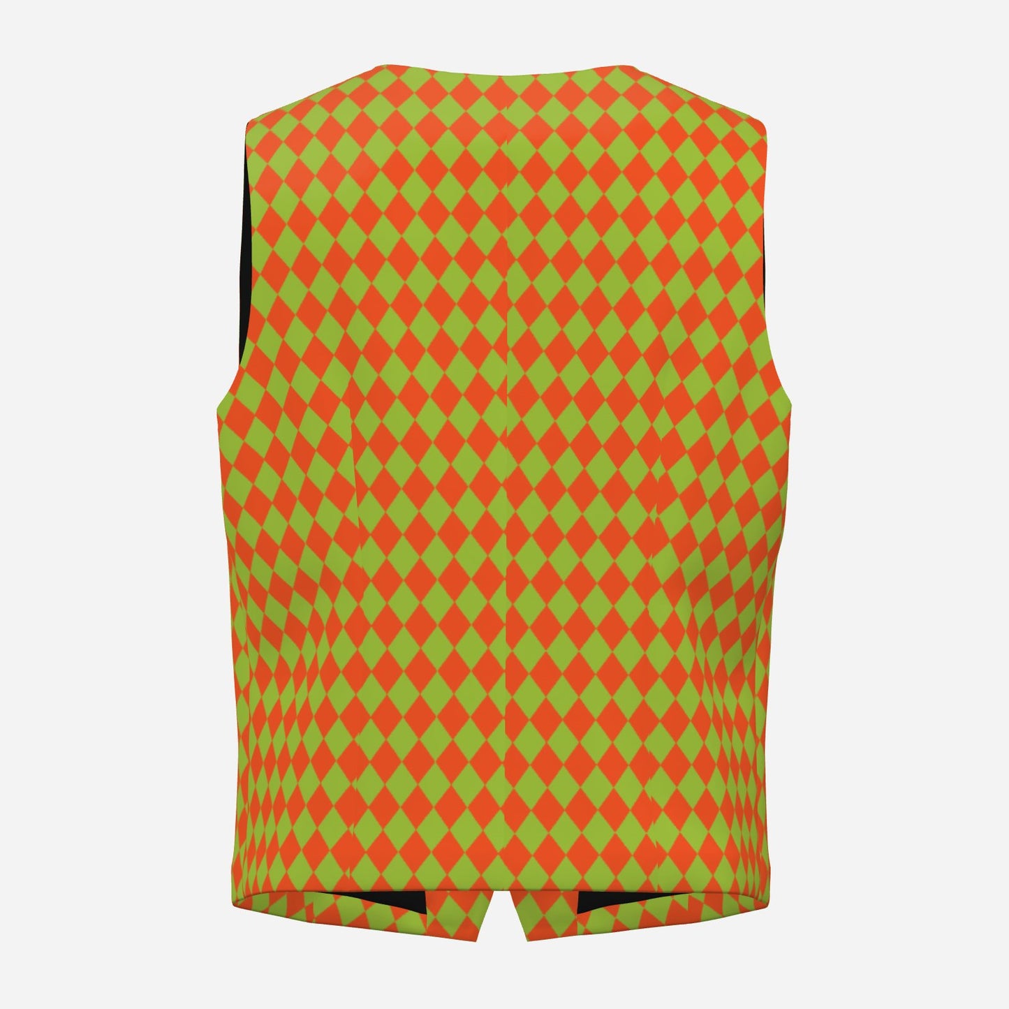 Orange Limeade Mens Jester Harlequin Vest full back