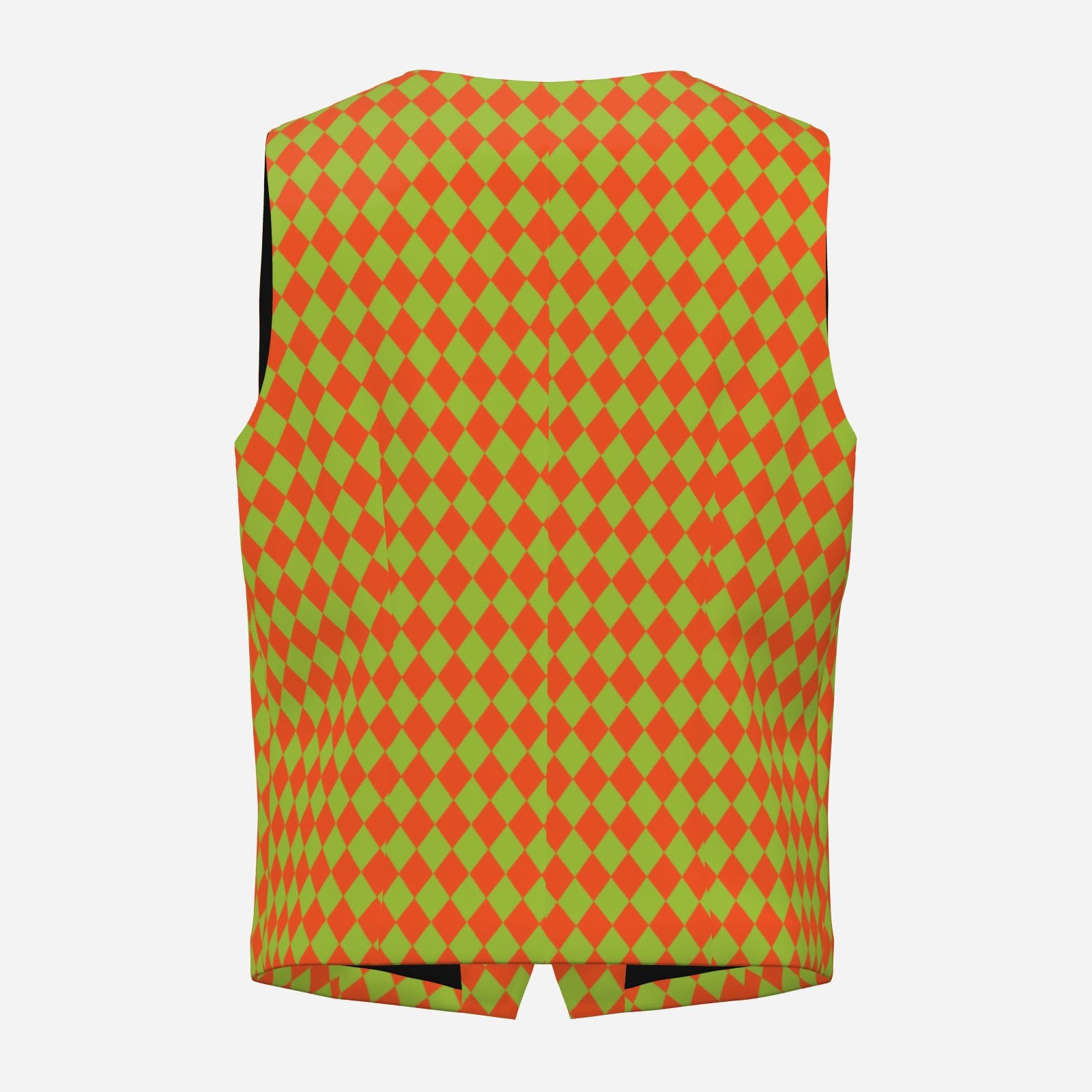 Orange Limeade Mens Jester Harlequin Vest full back