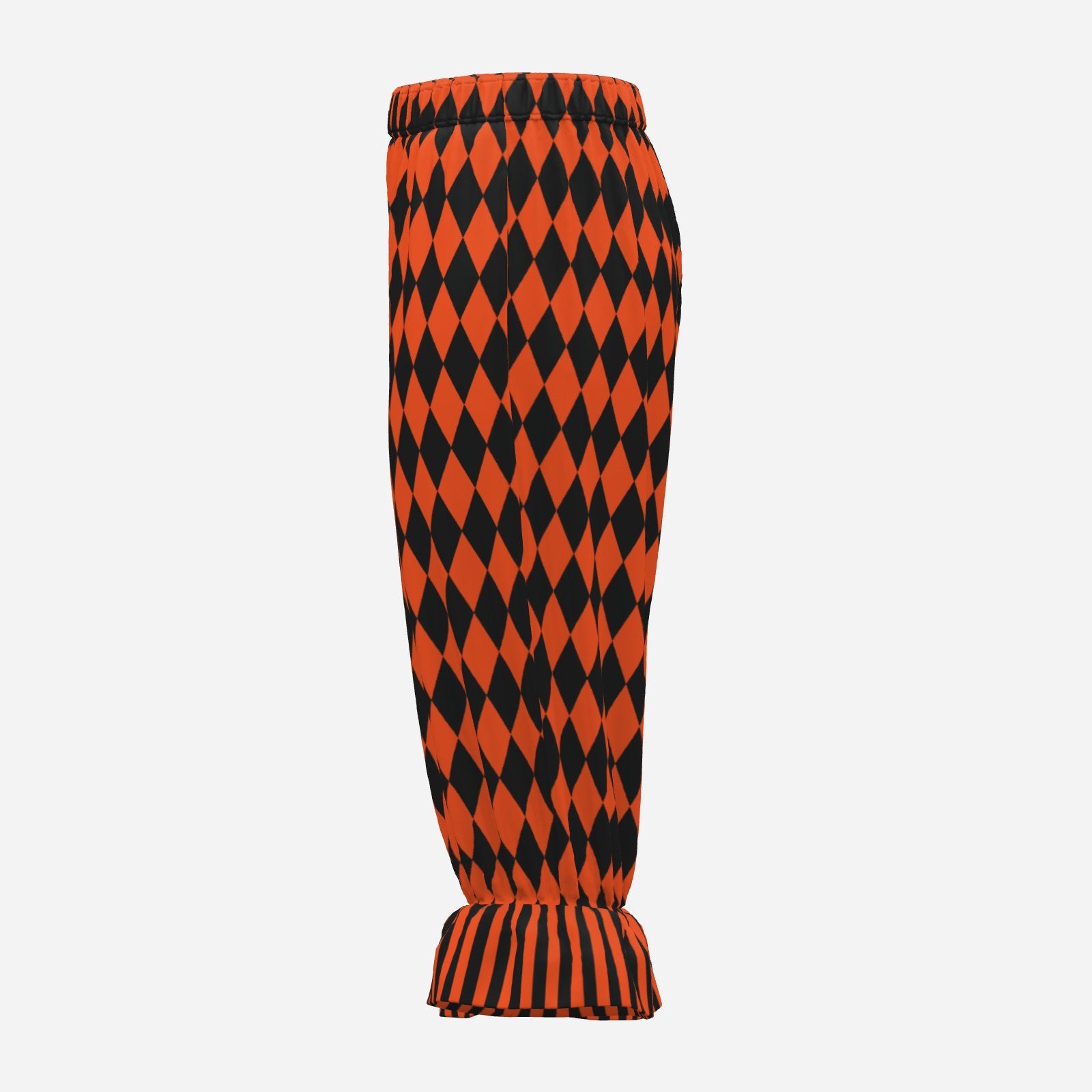 Orange Pumpkin Harlequin Bloomers Jester Pants