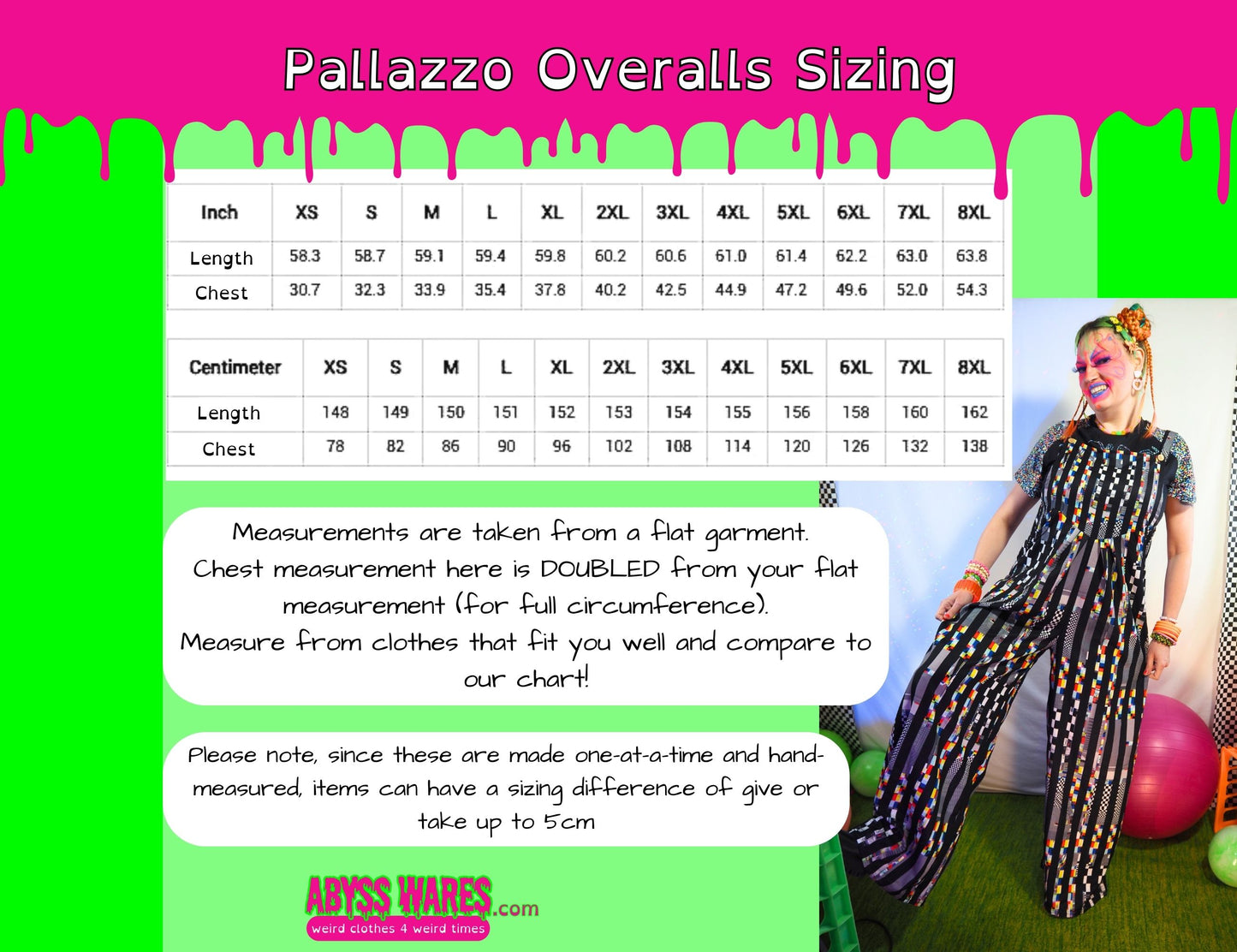 Glitch Stripe Wide Leg Overalls