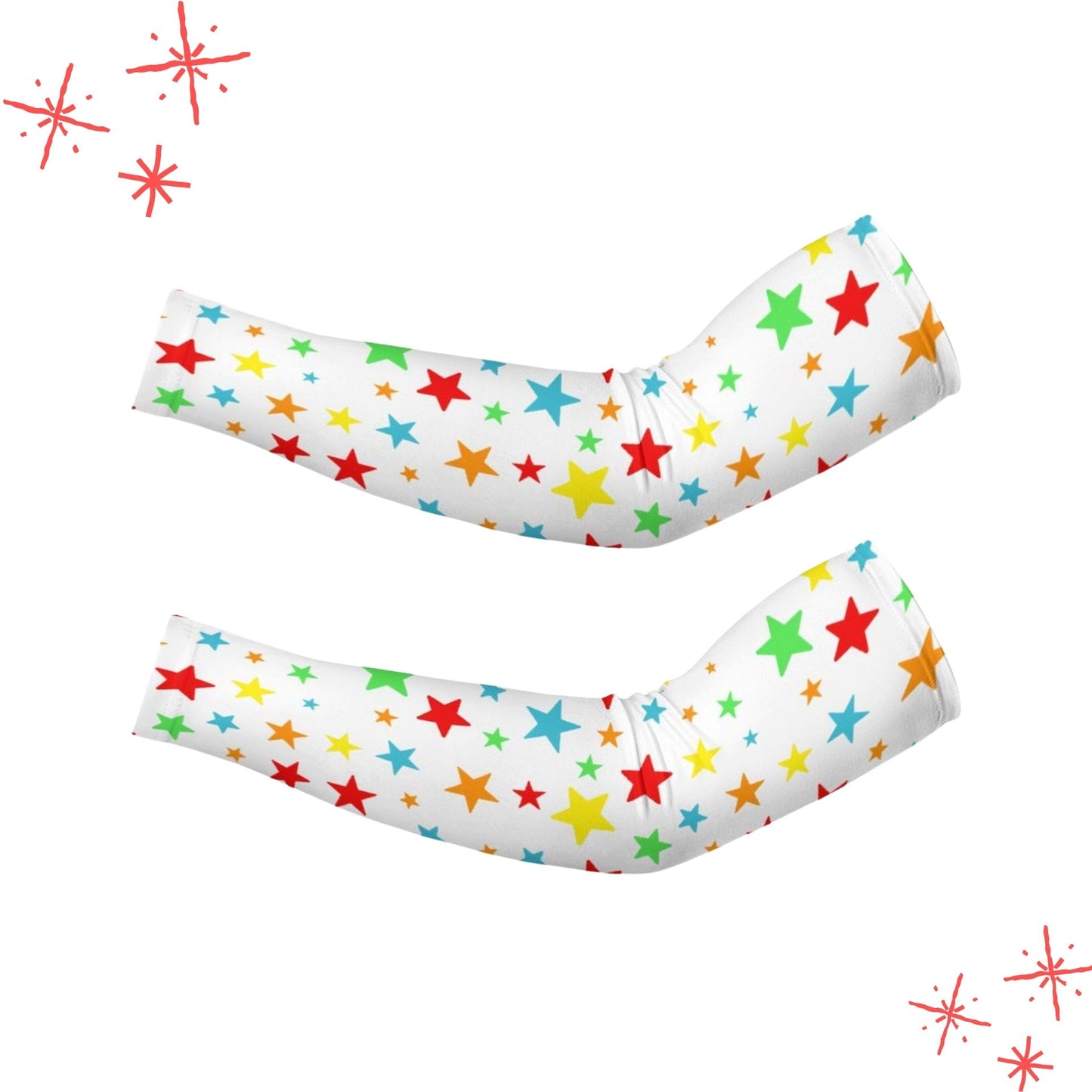 Party Poobah Stars Long Fingerless Gloves Arm Sleeves