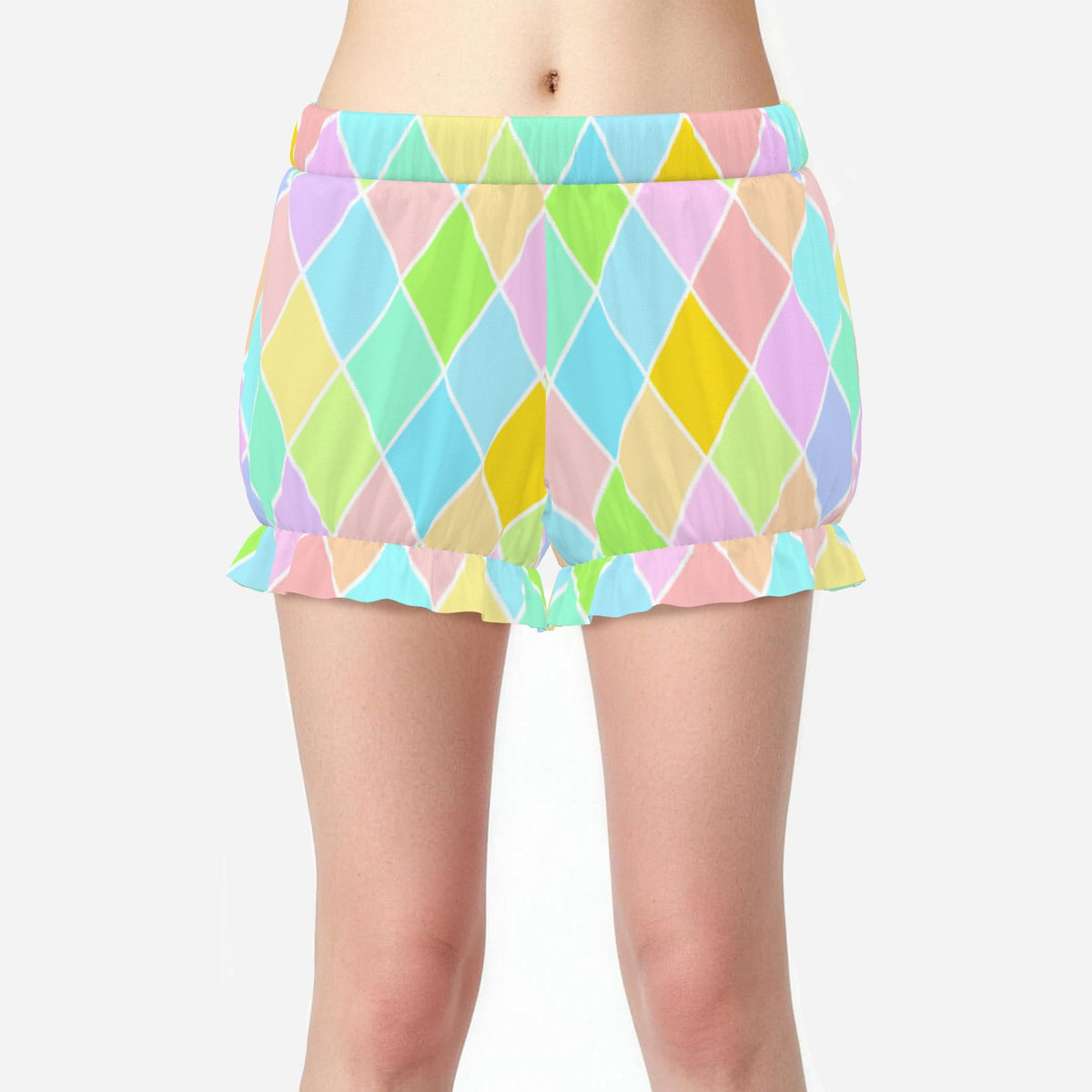 Pufflette Pants Pastel Harlequin Ruffle Clown Shorts Jester Bloomers