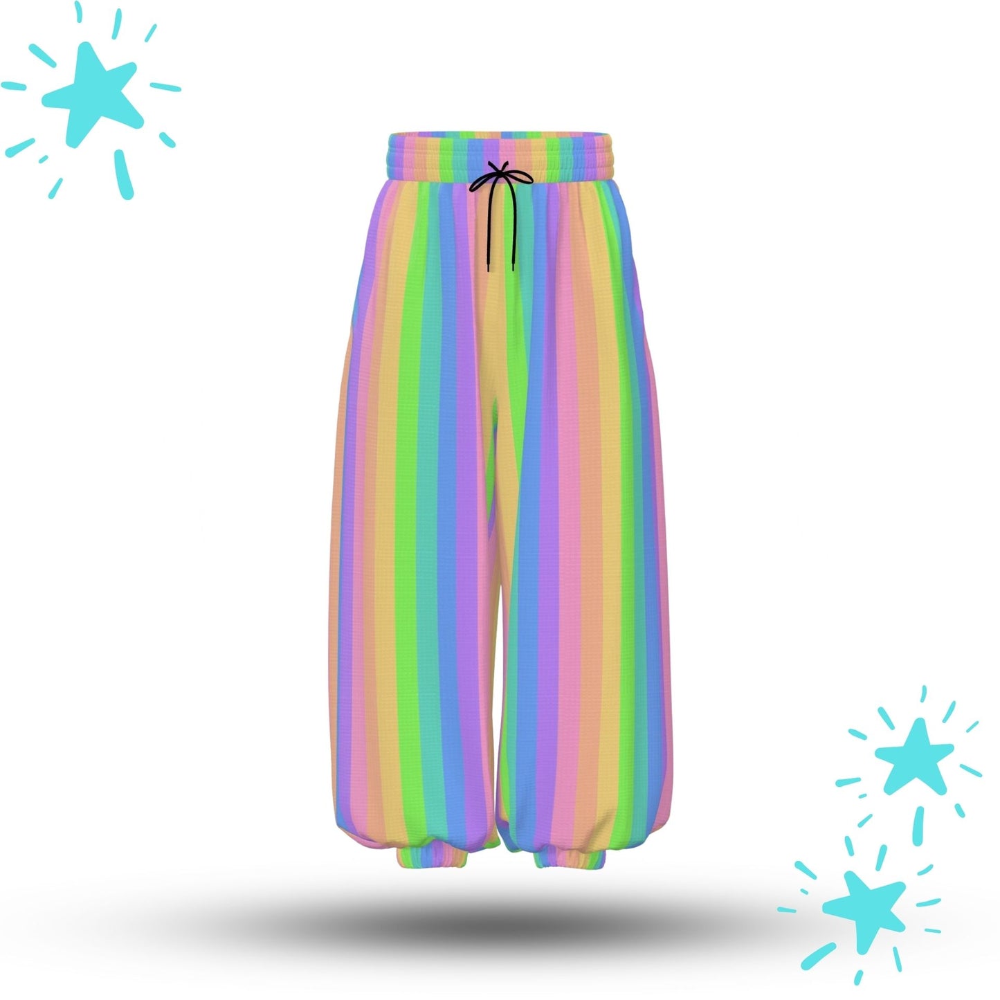Pastel Rainbow Stripe Clown Pants