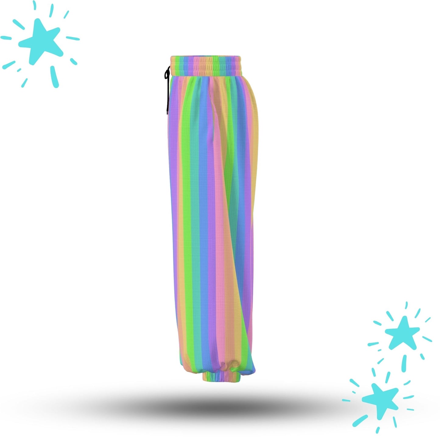 Pastel Rainbow Stripe Clown Pants