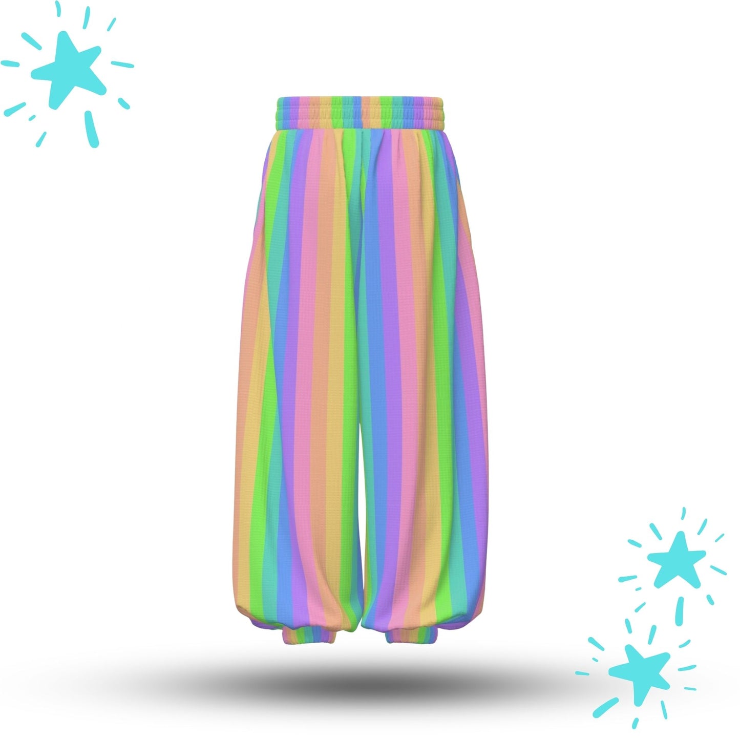 Pastel Rainbow Stripe Clown Pants