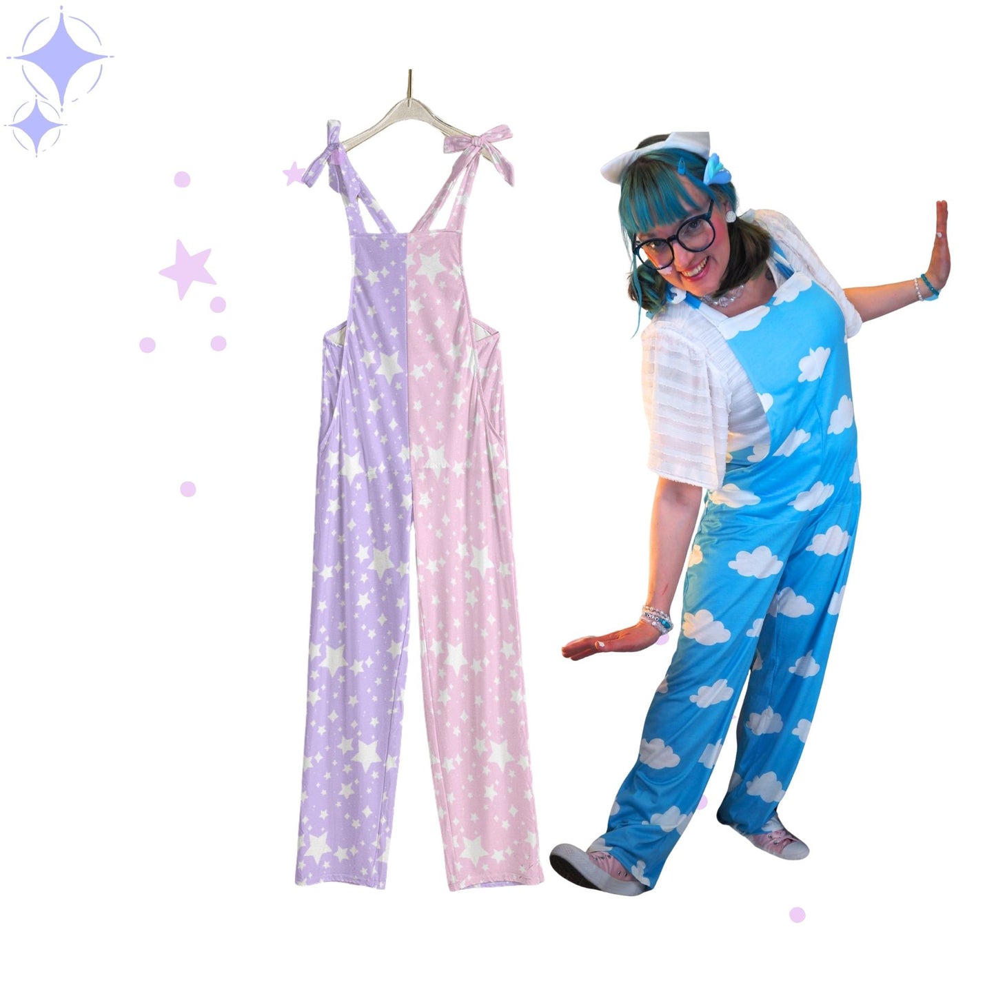 Pastel Stardust Yume Kawaii Overalls