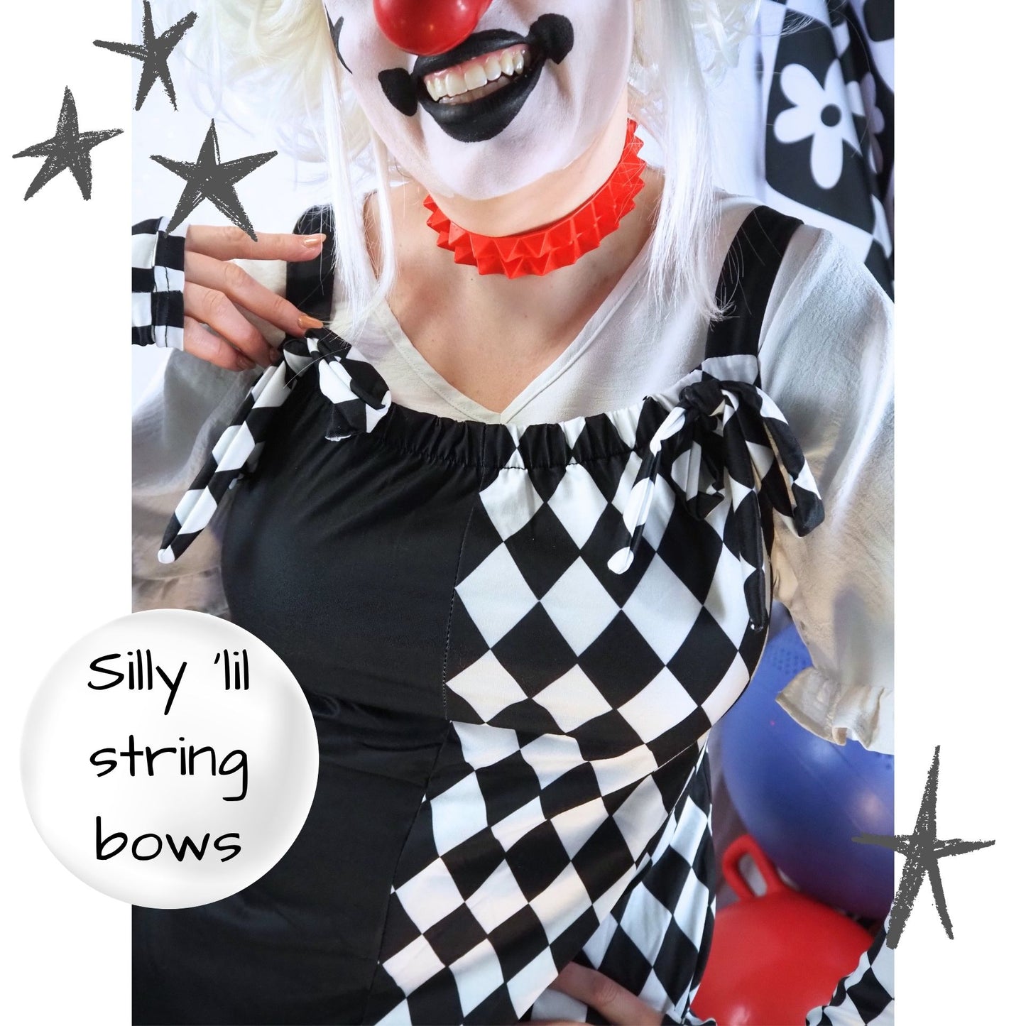 Pierrot Diamonds Split Clown Suit