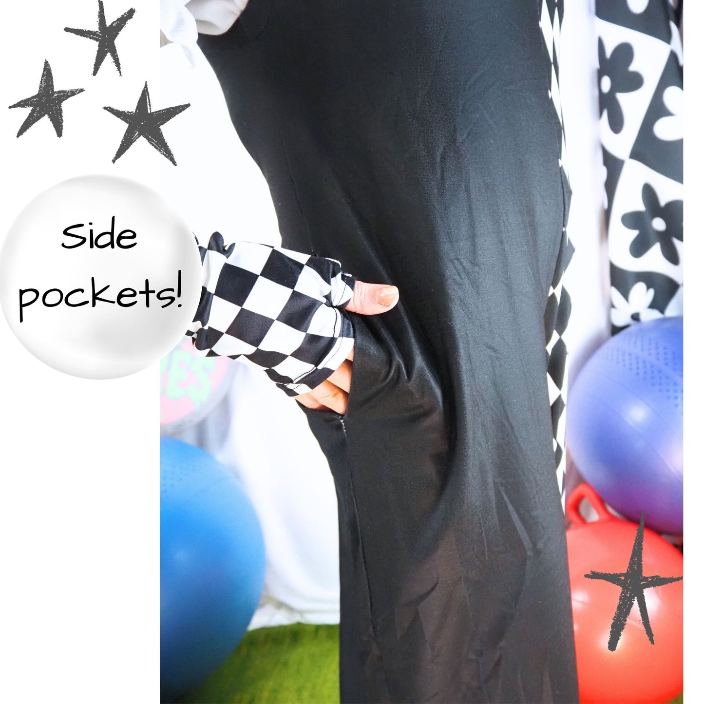 Pierrot Diamonds Split Clown Suit