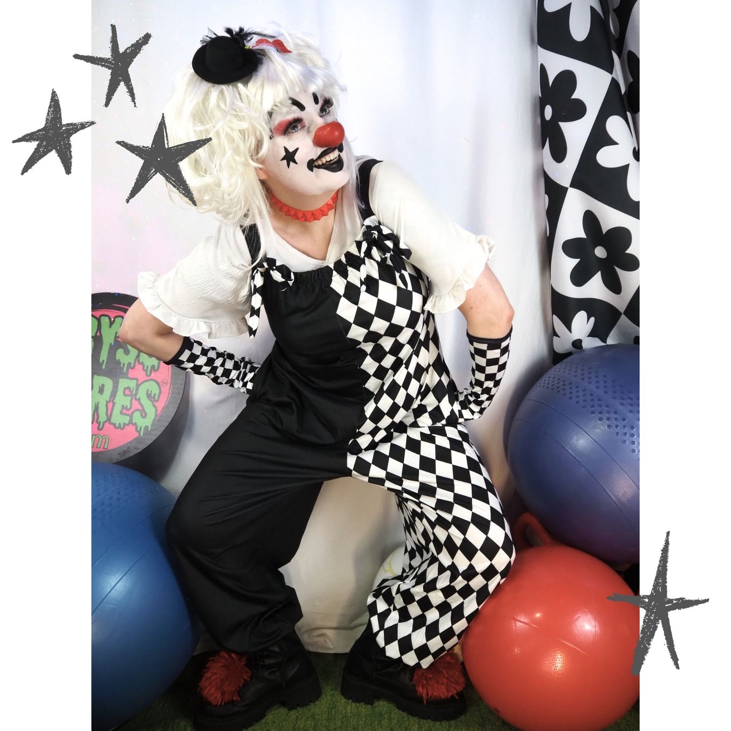 Pierrot Diamonds Split Clown Suit