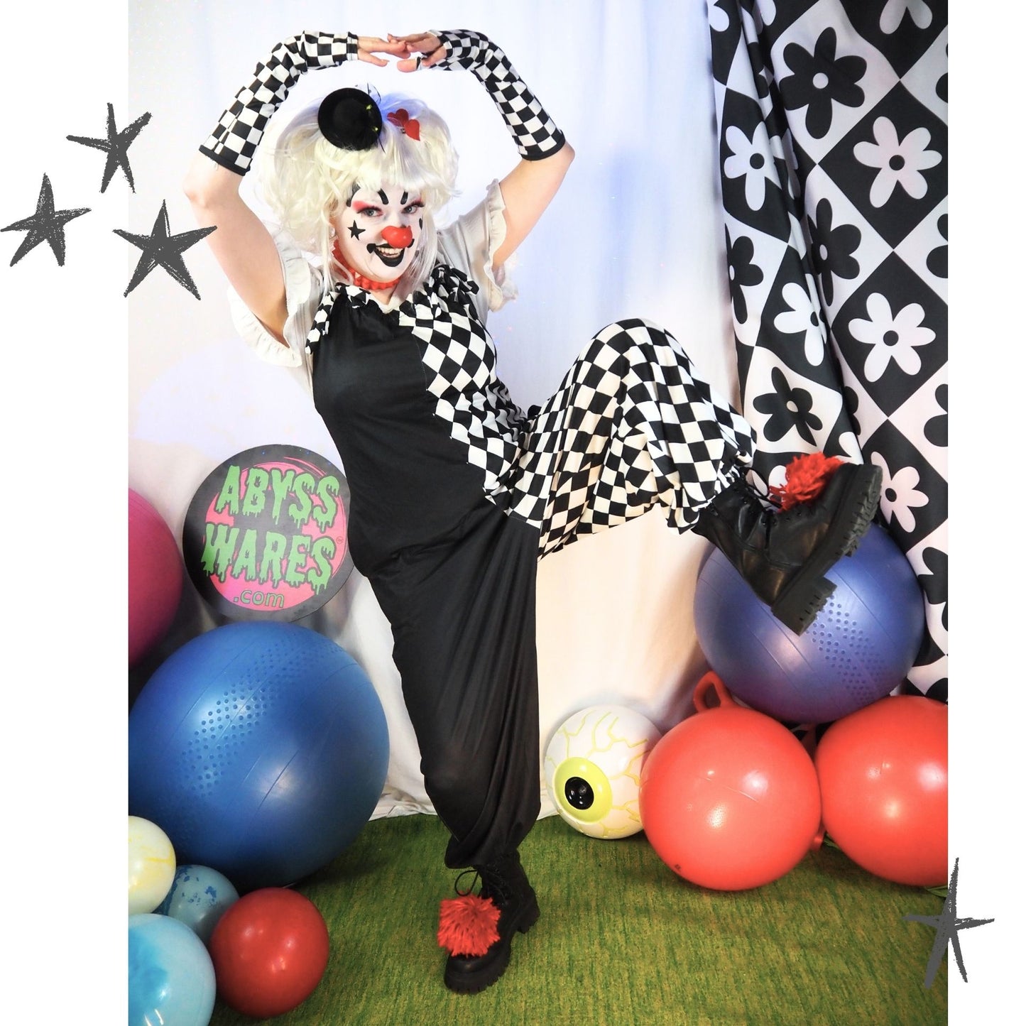Pierrot Diamonds Split Clown Suit