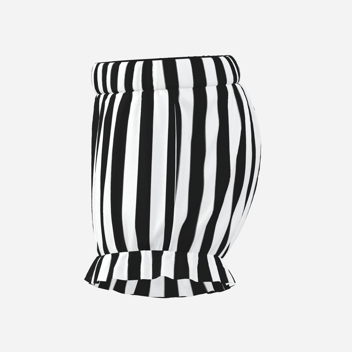 Pufflette Pants Pierrot Stripe Black White Split Puffy Jester Bloomers Clown Shorts