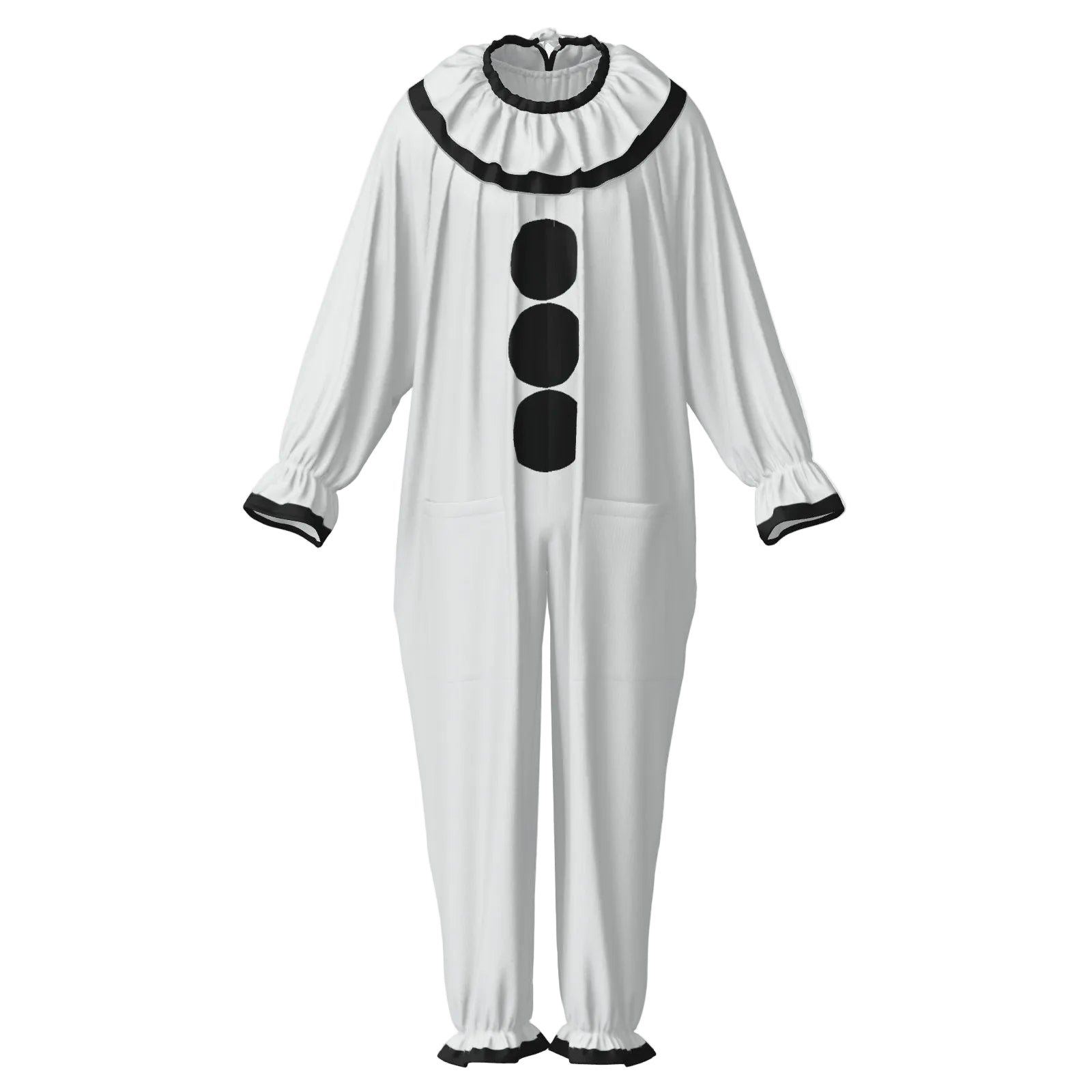 Pierrot Classique Clown Suit w Ruffle Collar