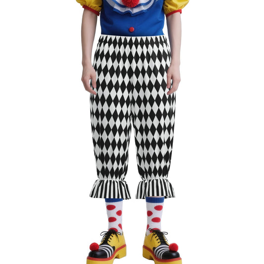 Pierrot Diamond Harlequin Ruffle Bloomers Clown Pants