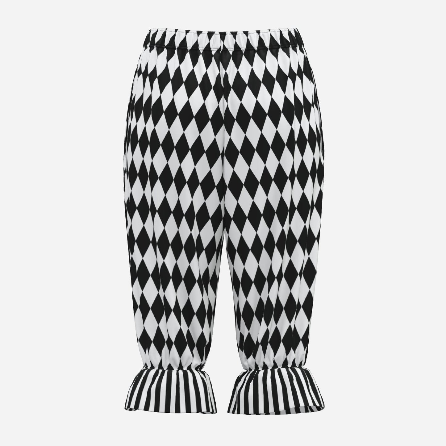 Pierrot Diamond Harlequin Ruffle Bloomers Clown Pants