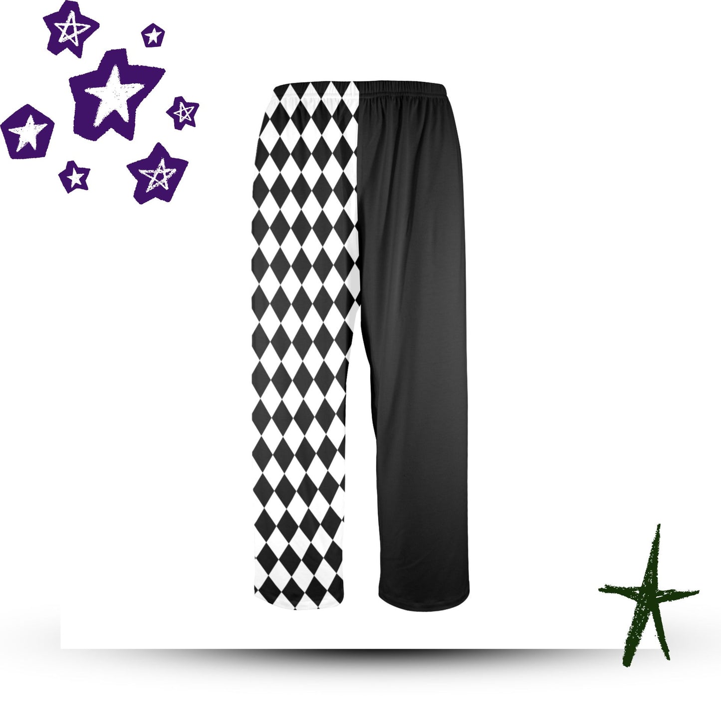 Pierrot Harlequin Jester Mens PJ Pants USA-made