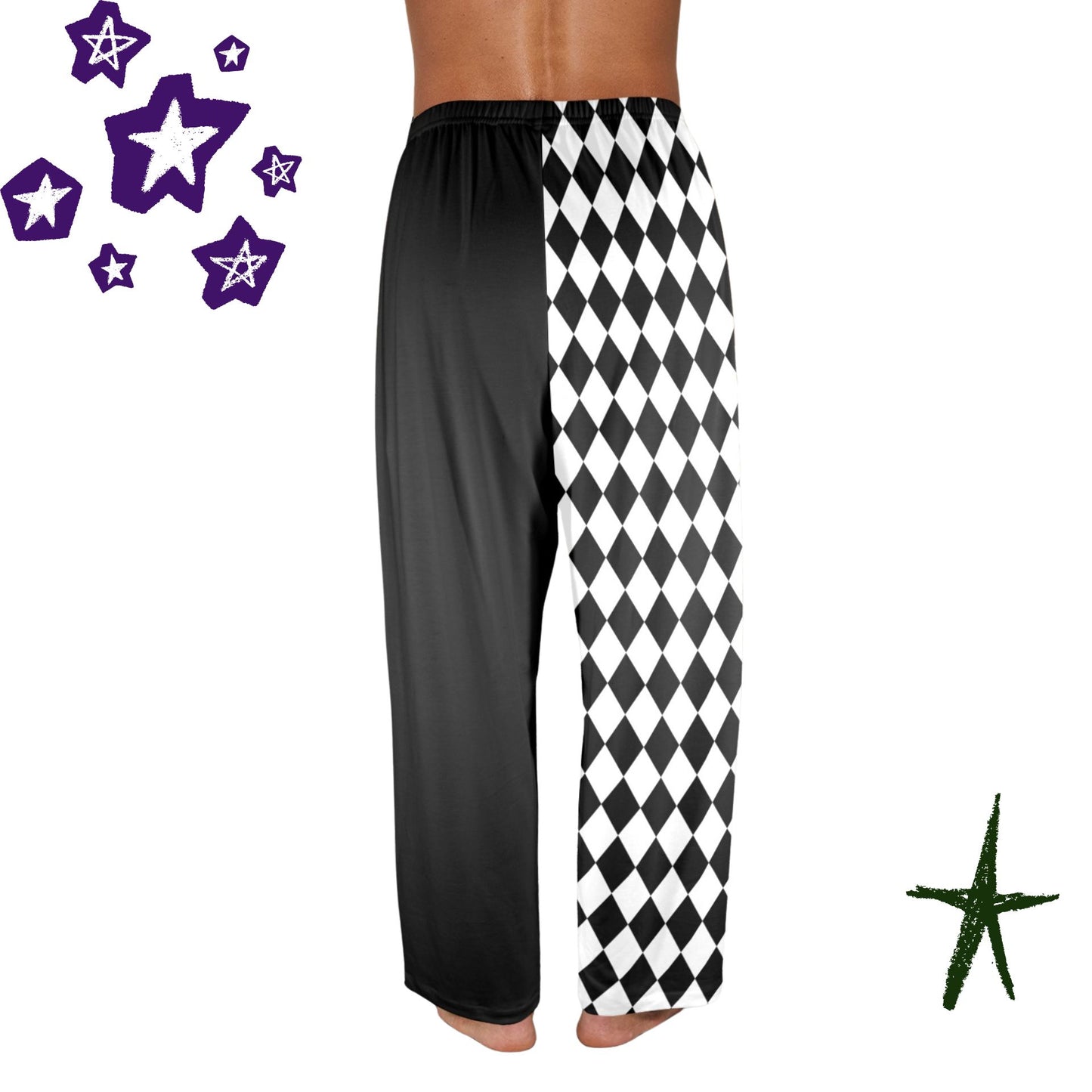 Pierrot Harlequin Jester Mens PJ Pants USA-made
