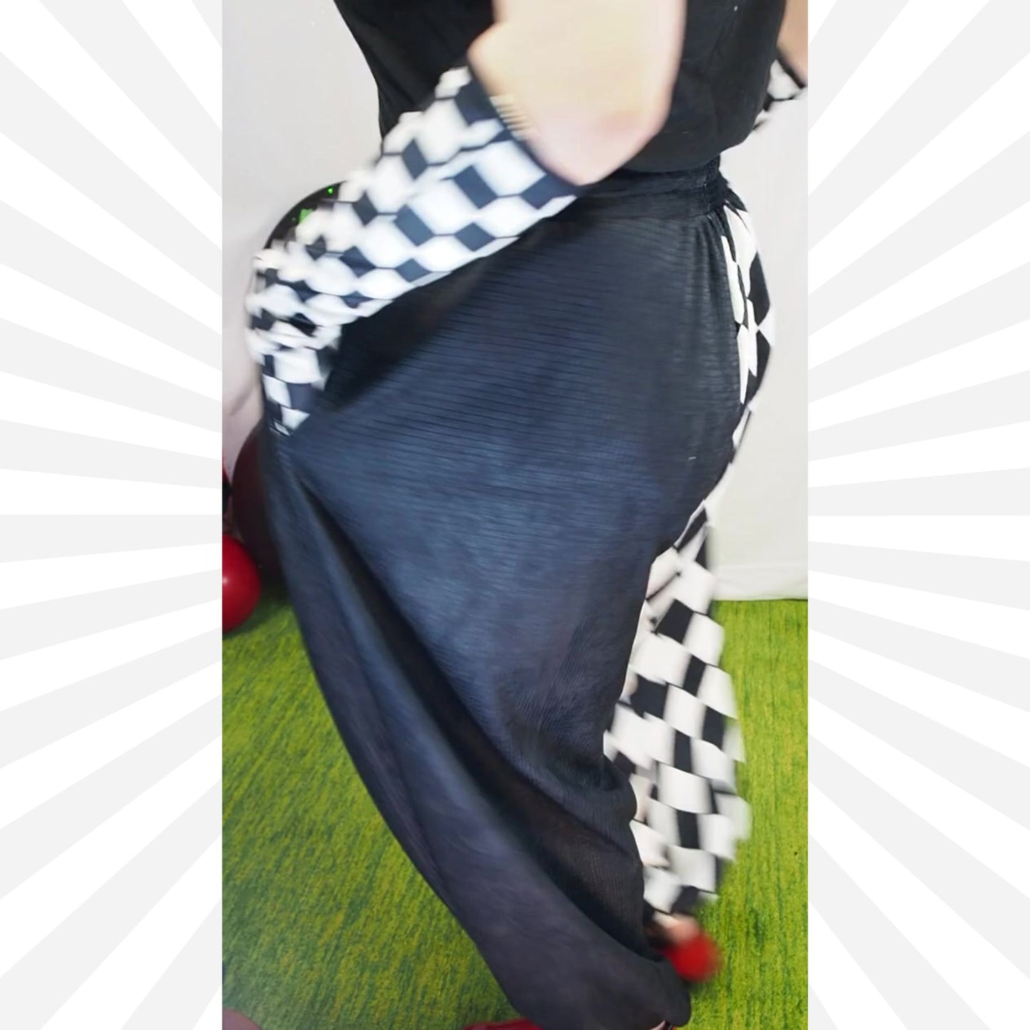 Pierrot Harlequin Split Jester Clown Pants