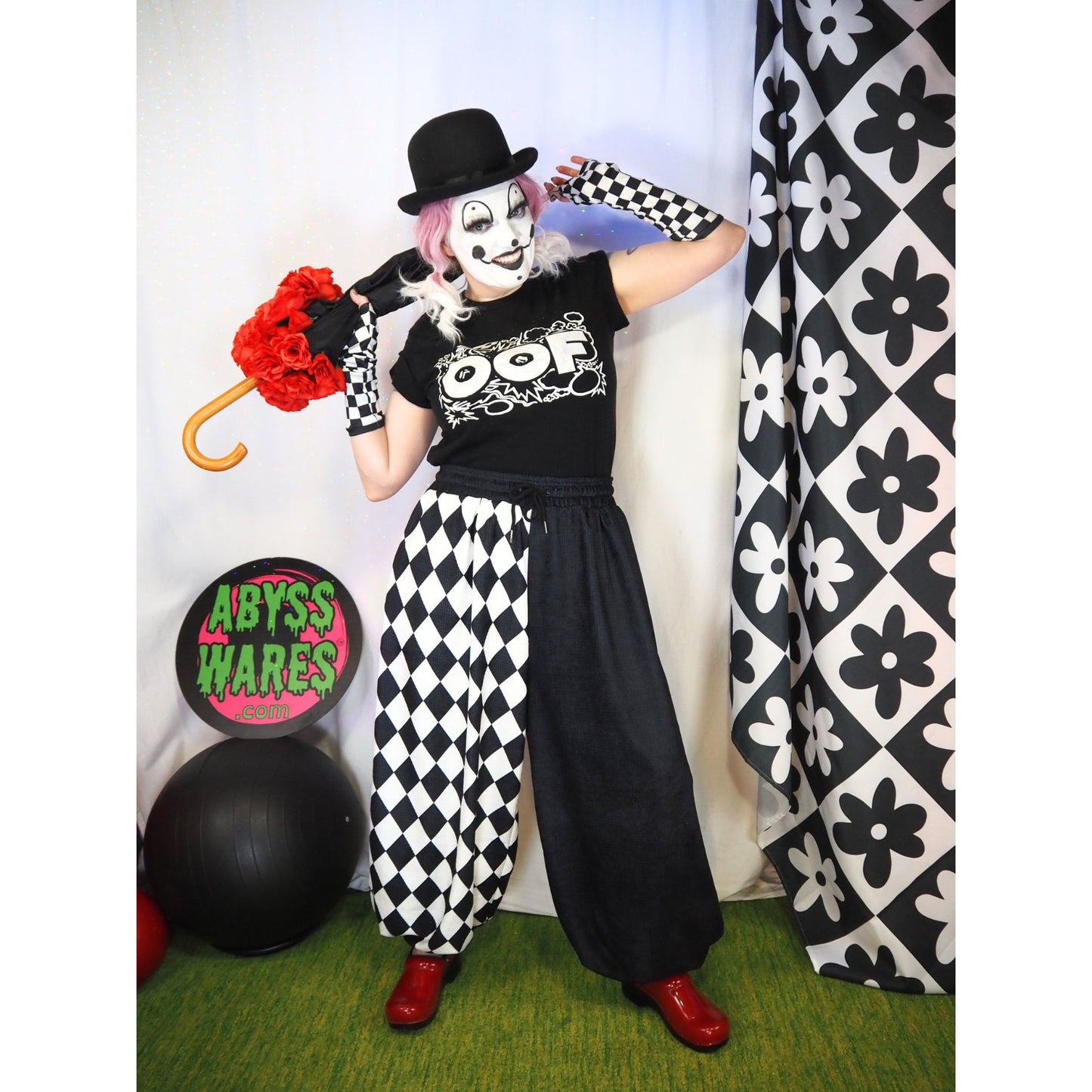 Pierrot Harlequin Split Jester Clown Pants
