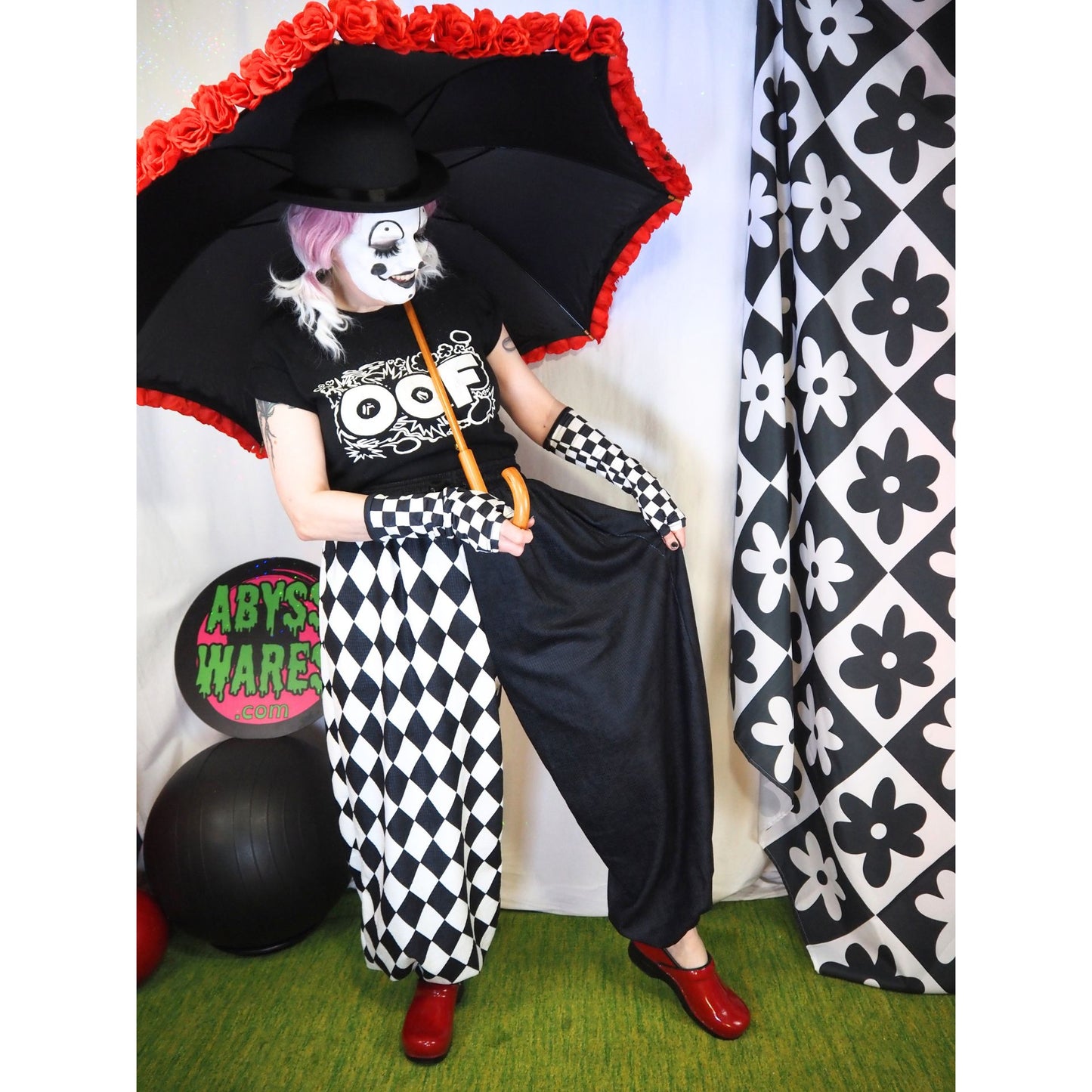 Pierrot Harlequin Split Jester Clown Pants