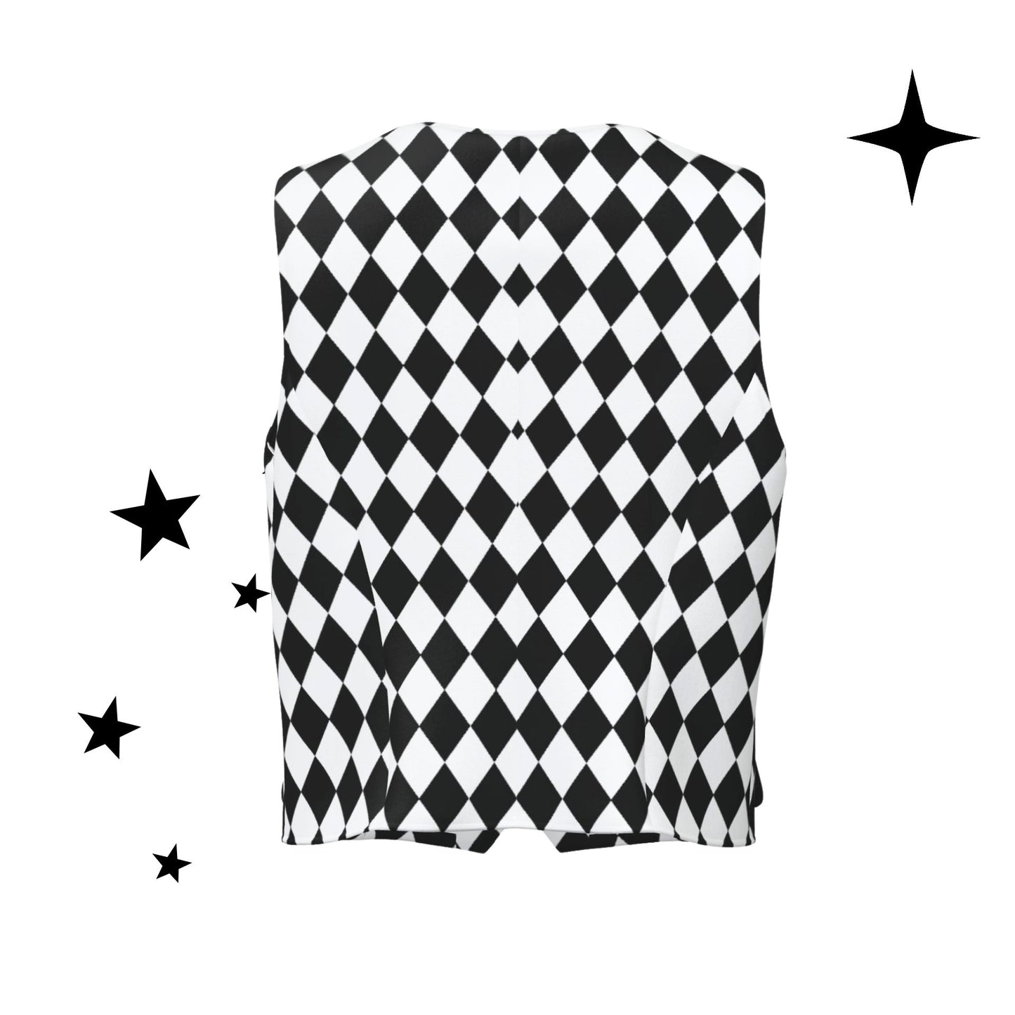 Pierrot Harlequin Womens Jester Vest Waistcoat