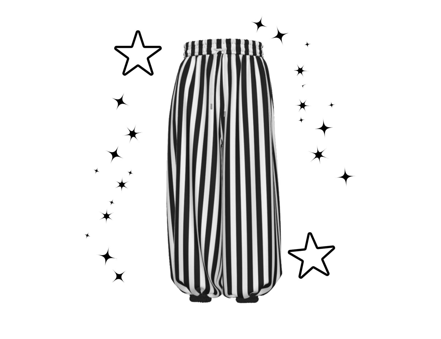 Pierrot Jester Stripe Clown Pants