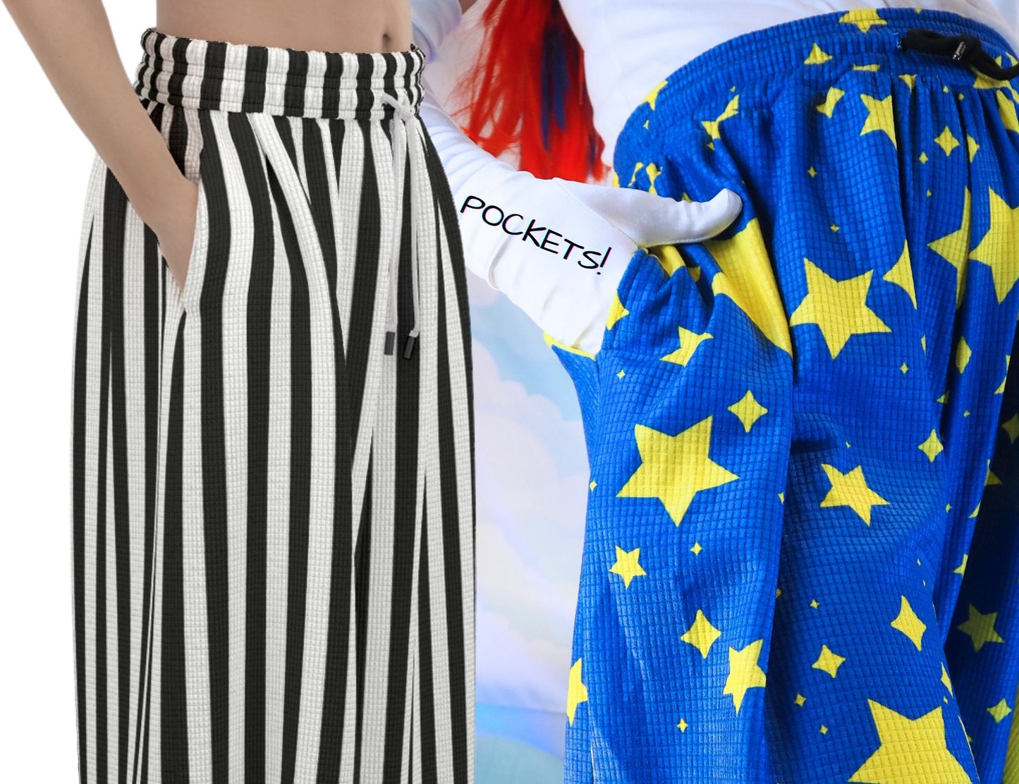 Pierrot Jester Stripe Clown Pants