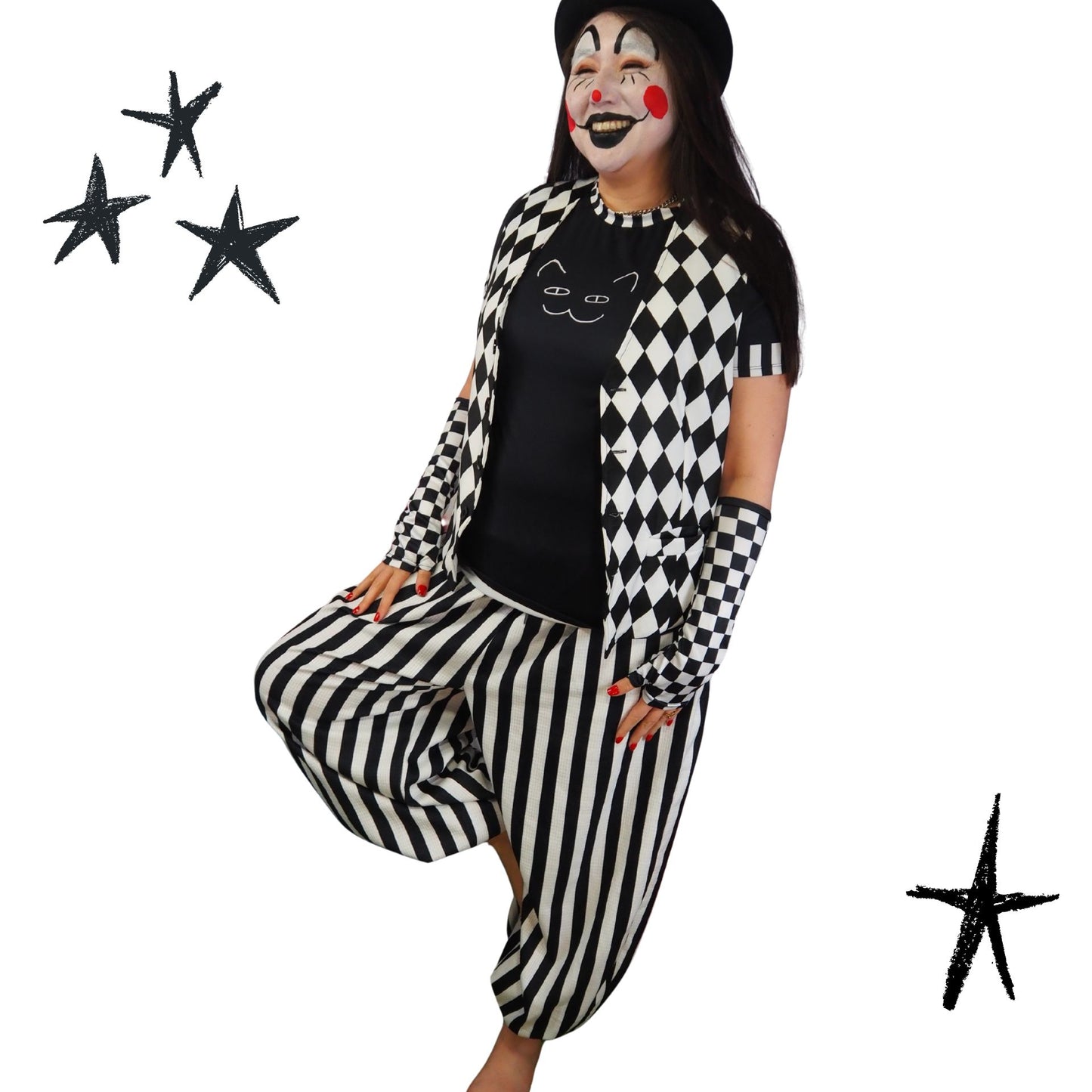 Pierrot Jester Stripe Clown Pants