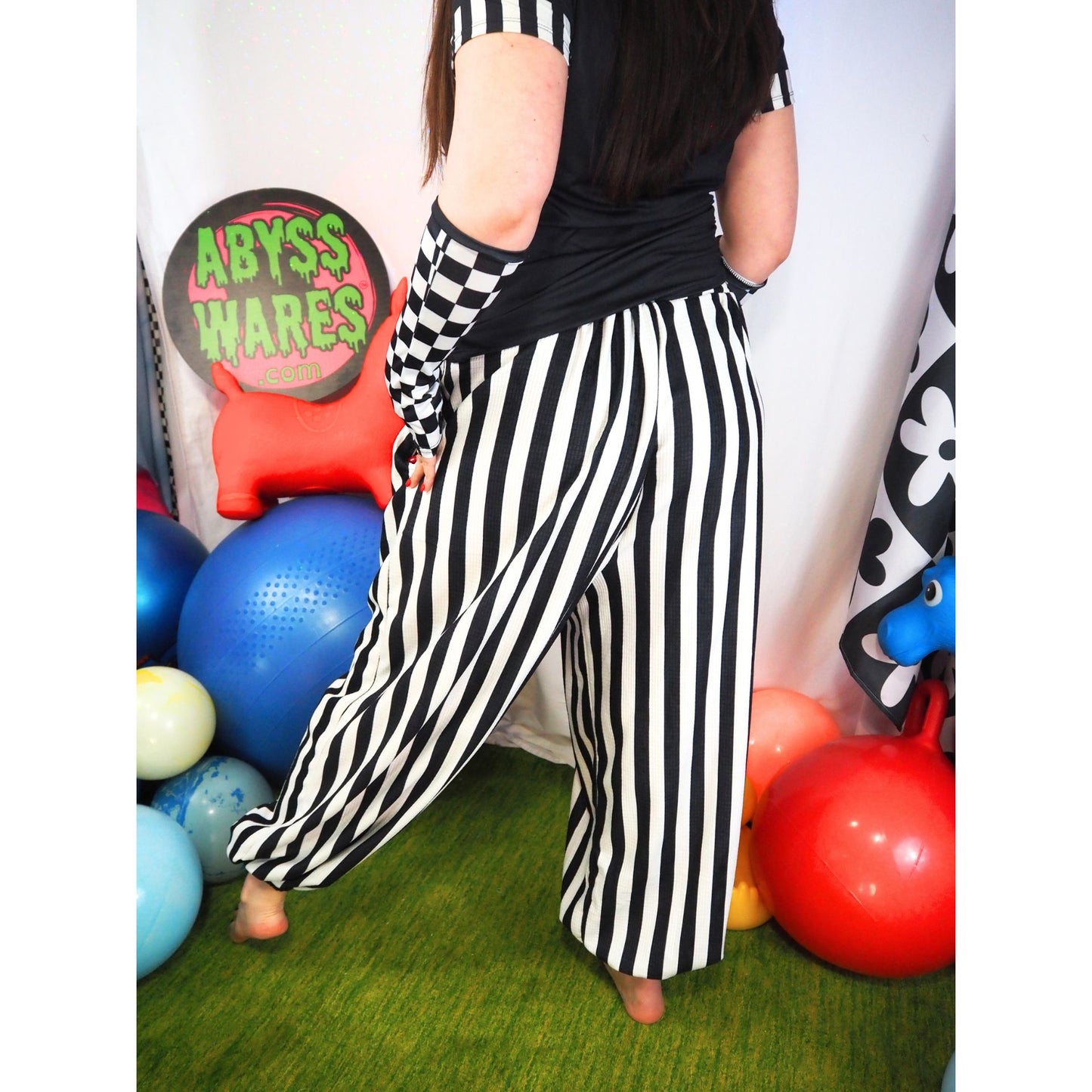 Pierrot Jester Stripe Clown Pants
