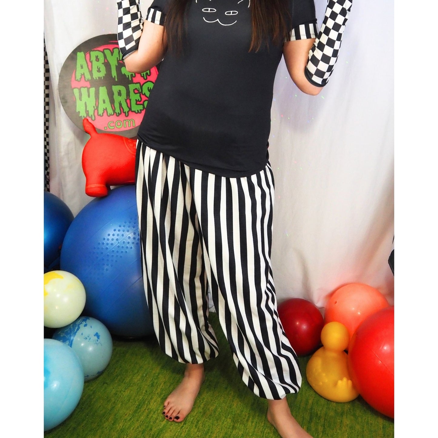 Pierrot Jester Stripe Clown Pants