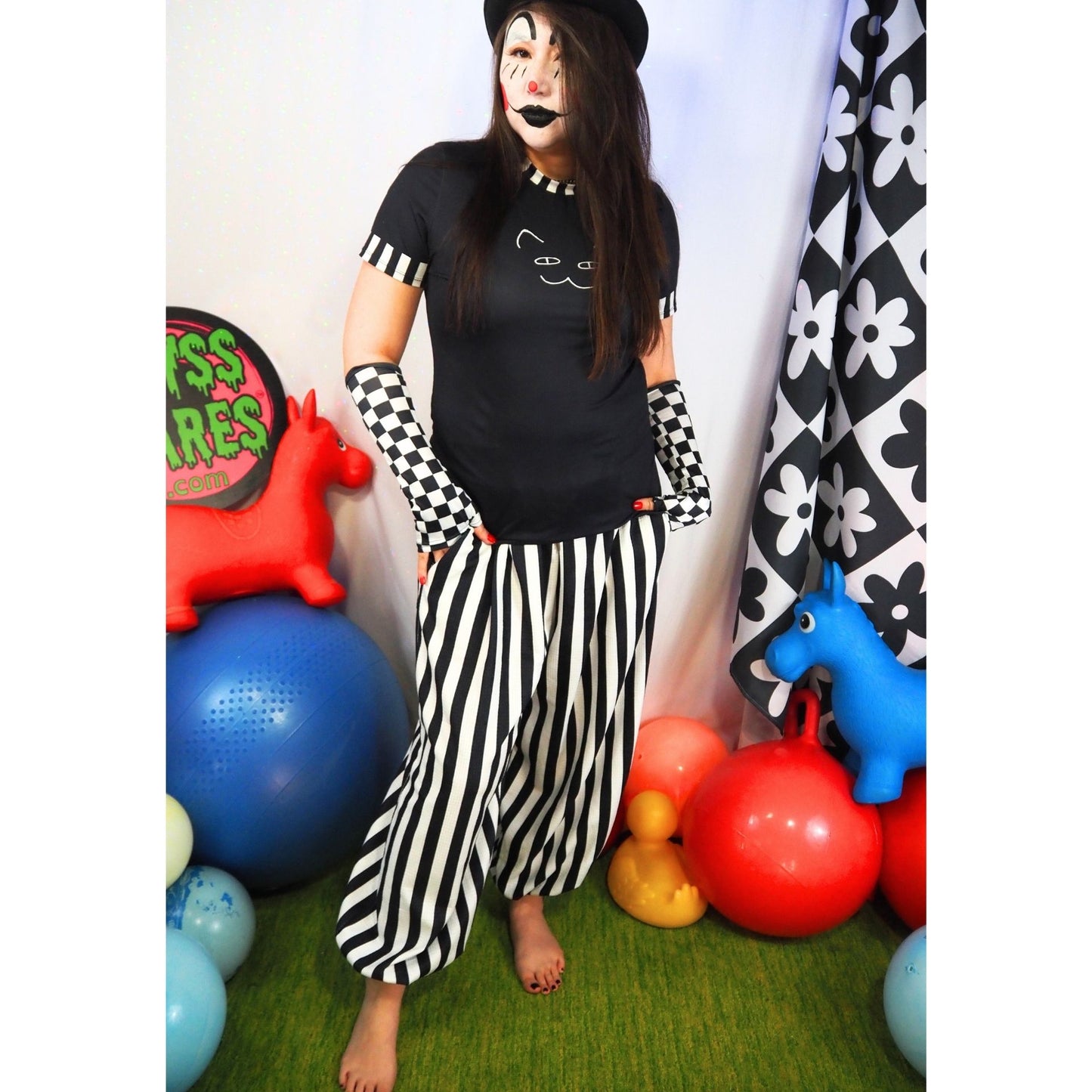 Pierrot Jester Stripe Clown Pants