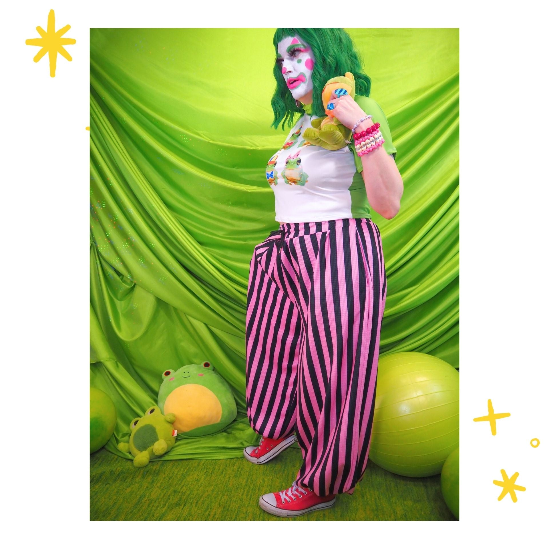 Black Pink Stripe Pantaloons – AbyssWares