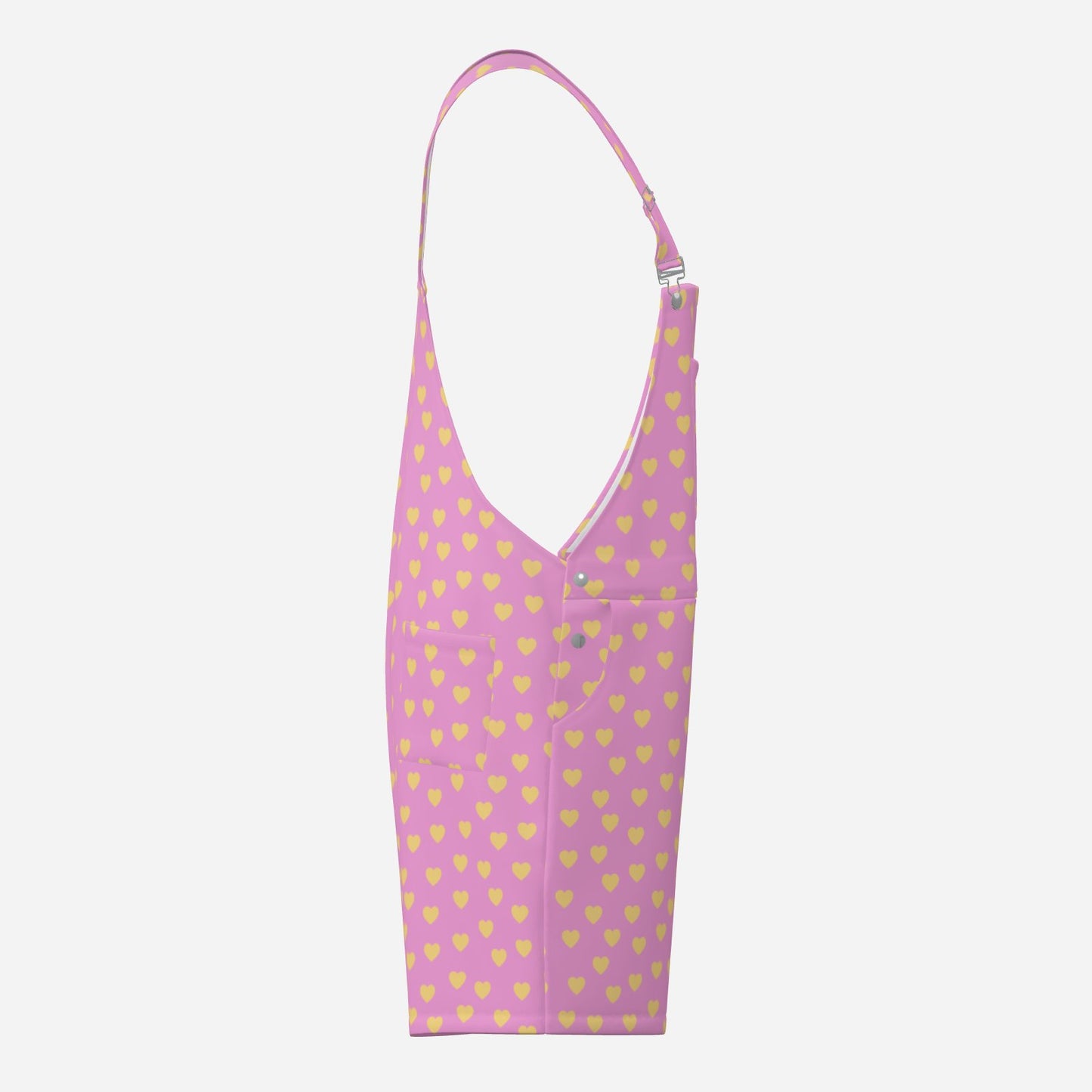 Pink Butter Hearts Shortie Overalls