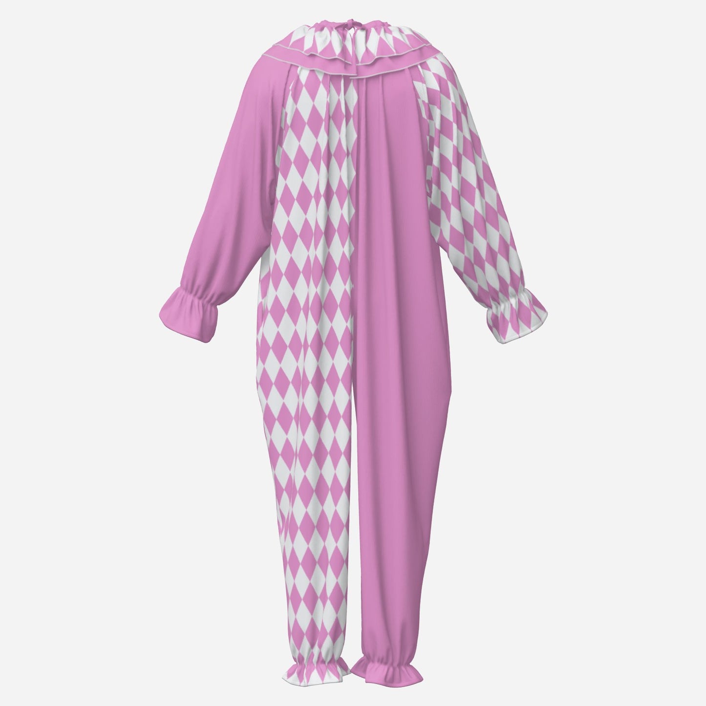 Pink Harlequin Clown Suit n Collar