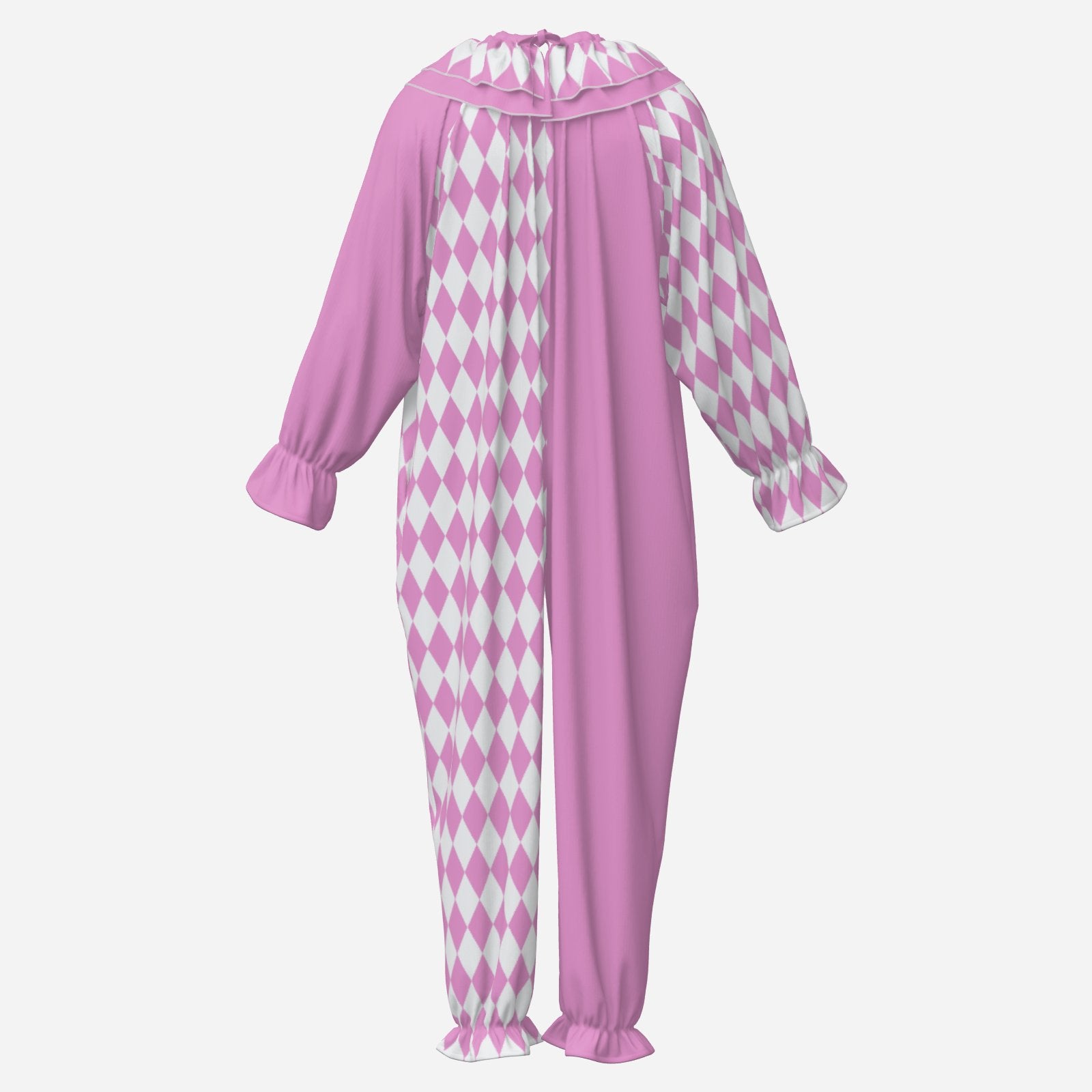 Pink Harlequin Clown Suit n Collar