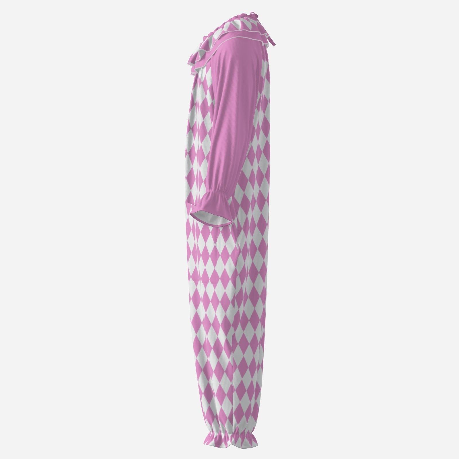 Pink Harlequin Clown Suit n Collar