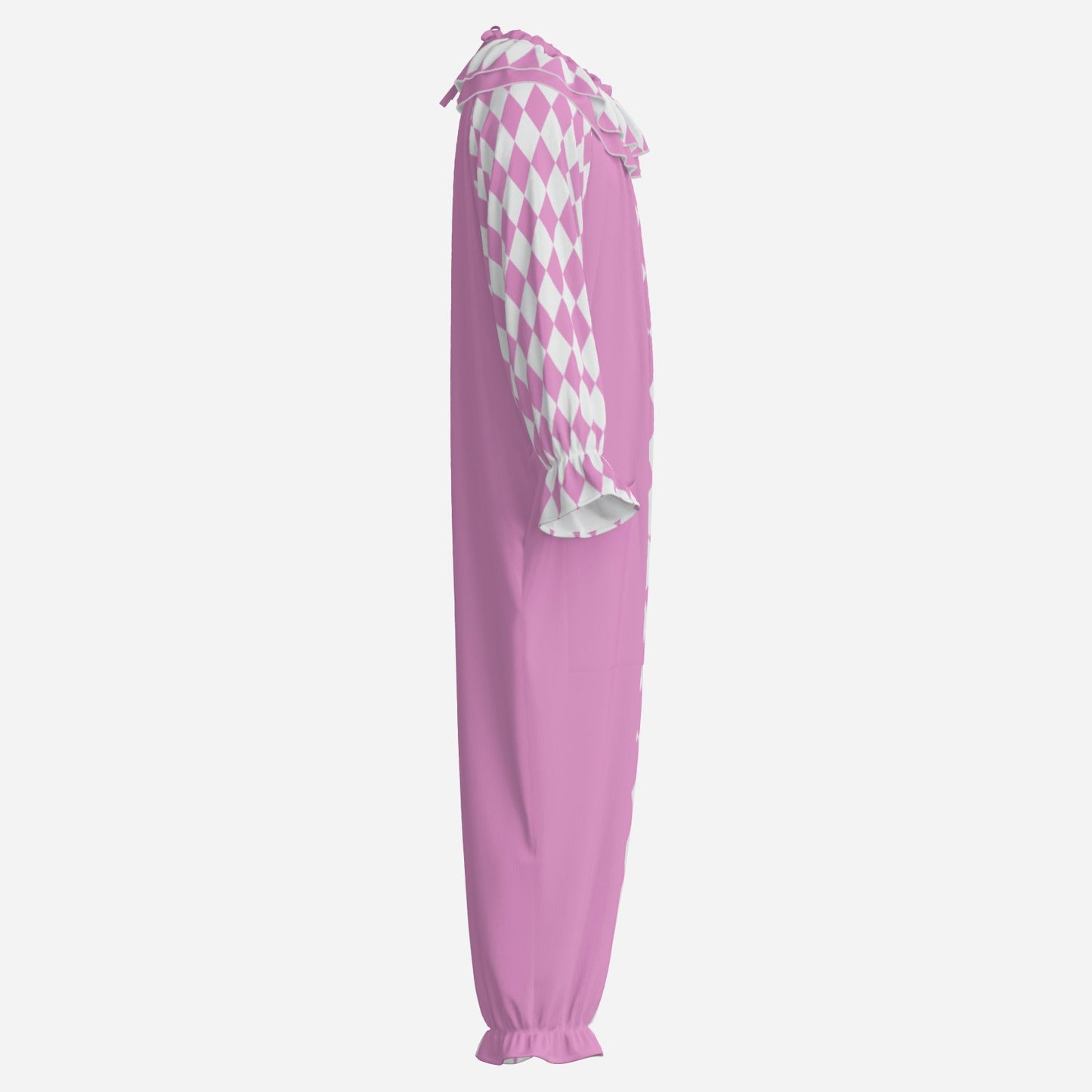 Pink Harlequin Clown Suit n Collar