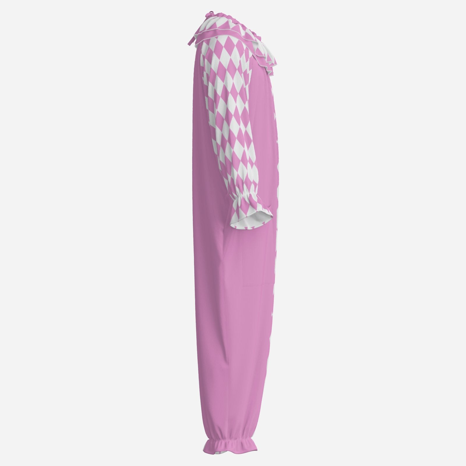 Pink Harlequin Clown Suit n Collar