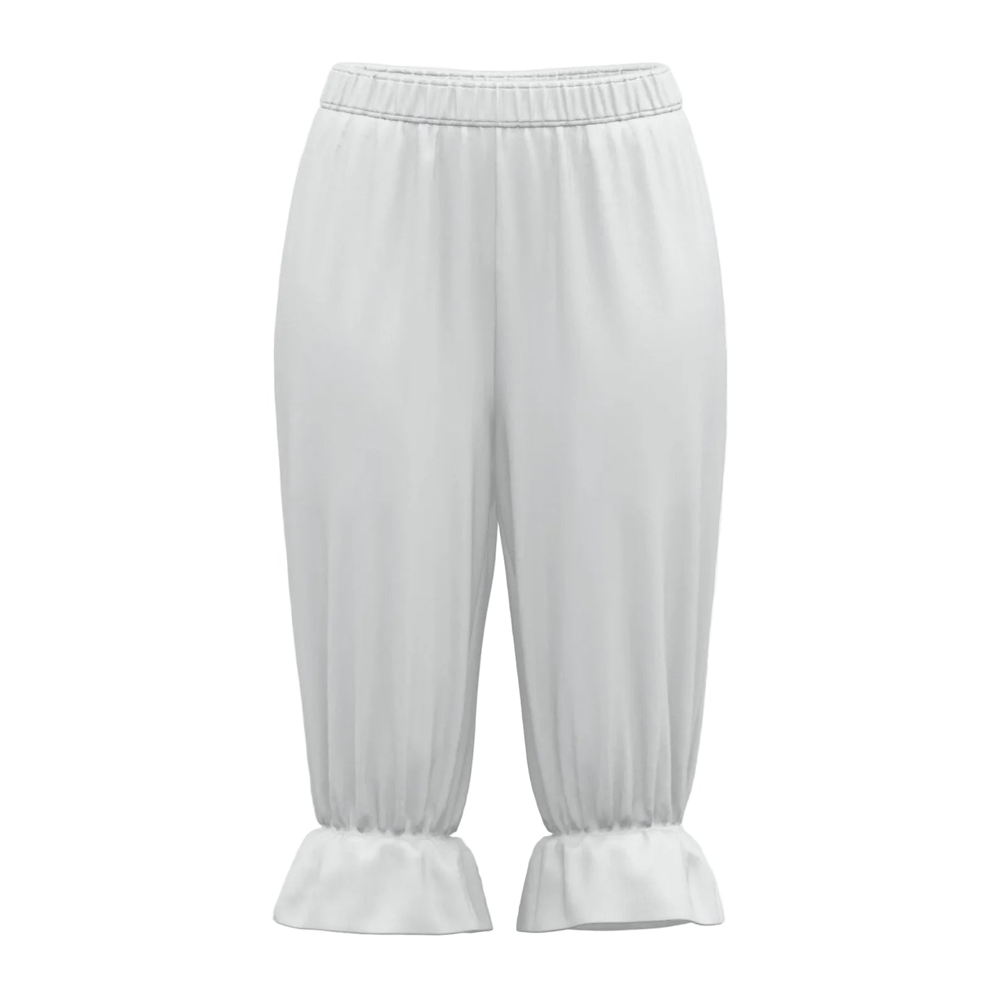 Plain white ruffle bloomers