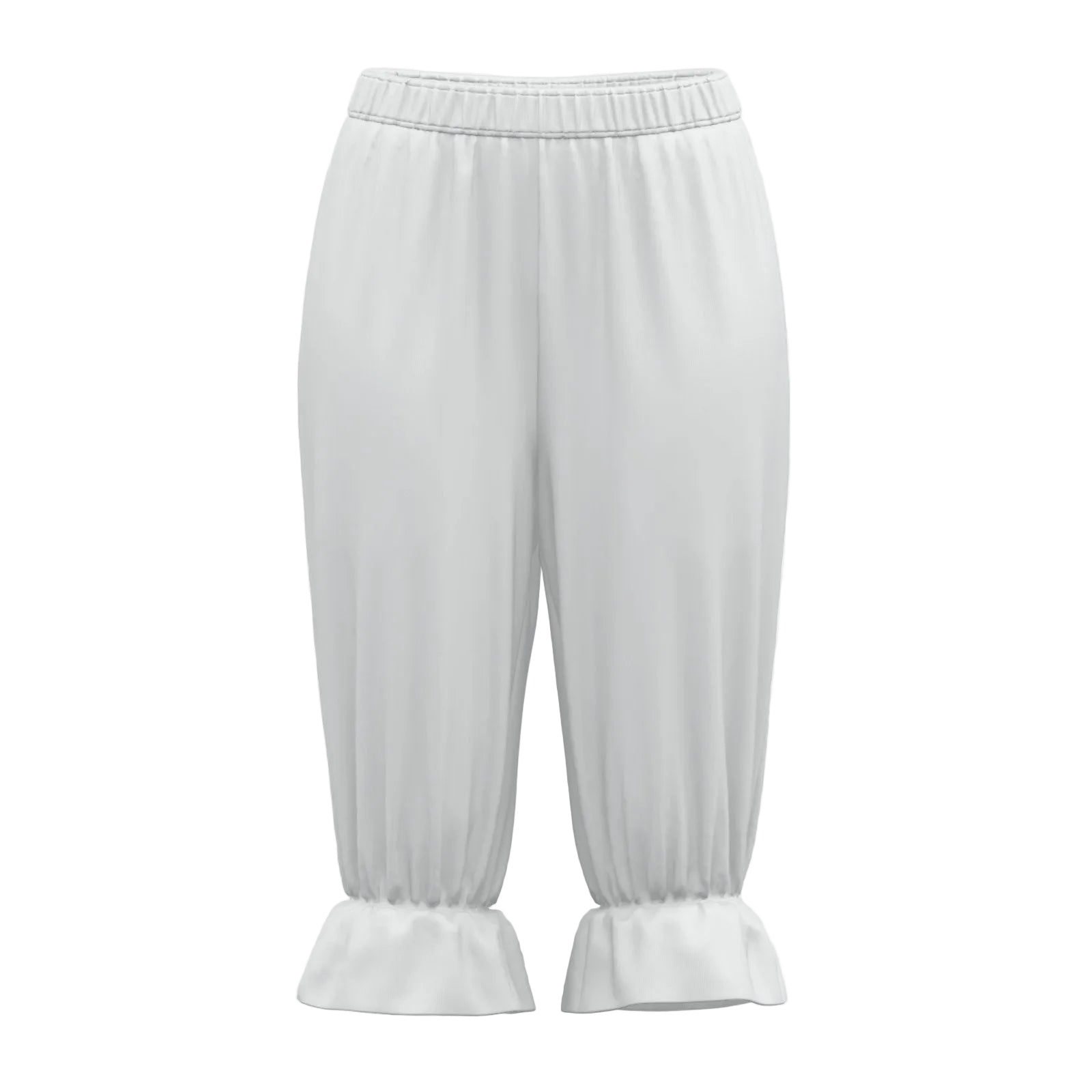 Plain white ruffle bloomers