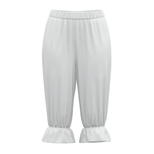 Plain white ruffle bloomers