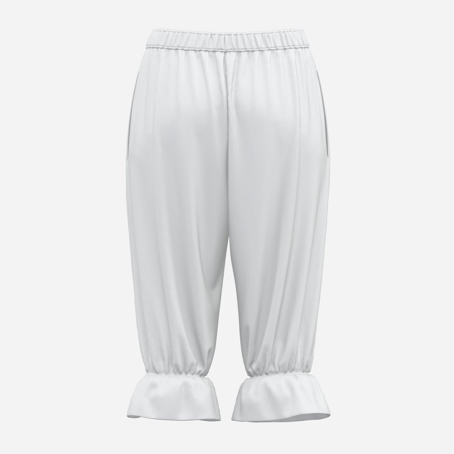 Plain white ruffle bloomers back